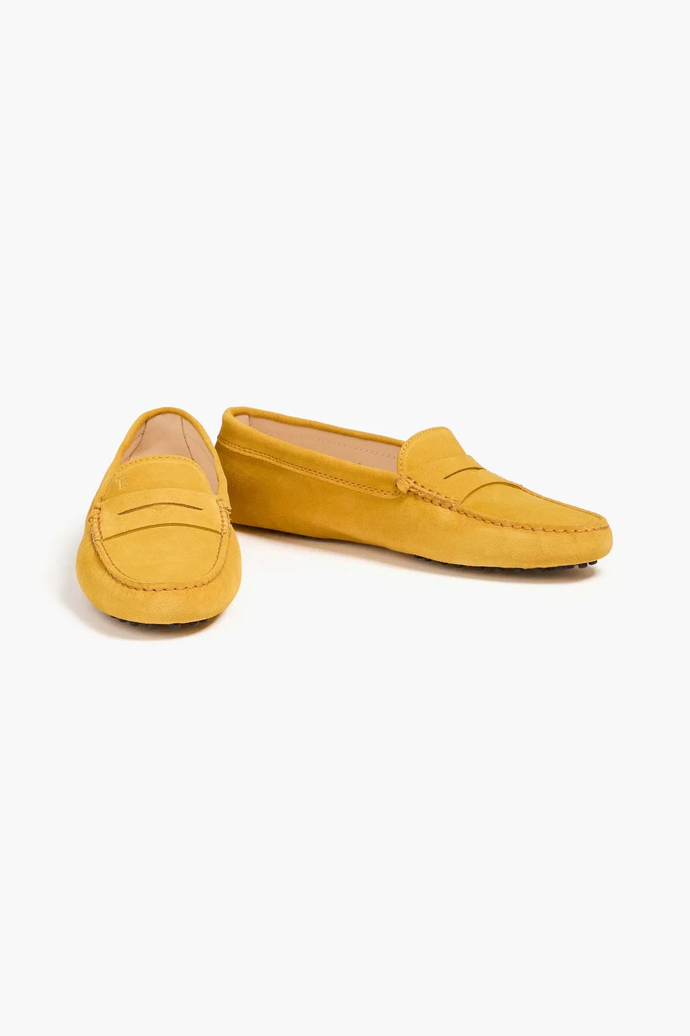 Tod's Gommino Suede Loafers Saffron Women's