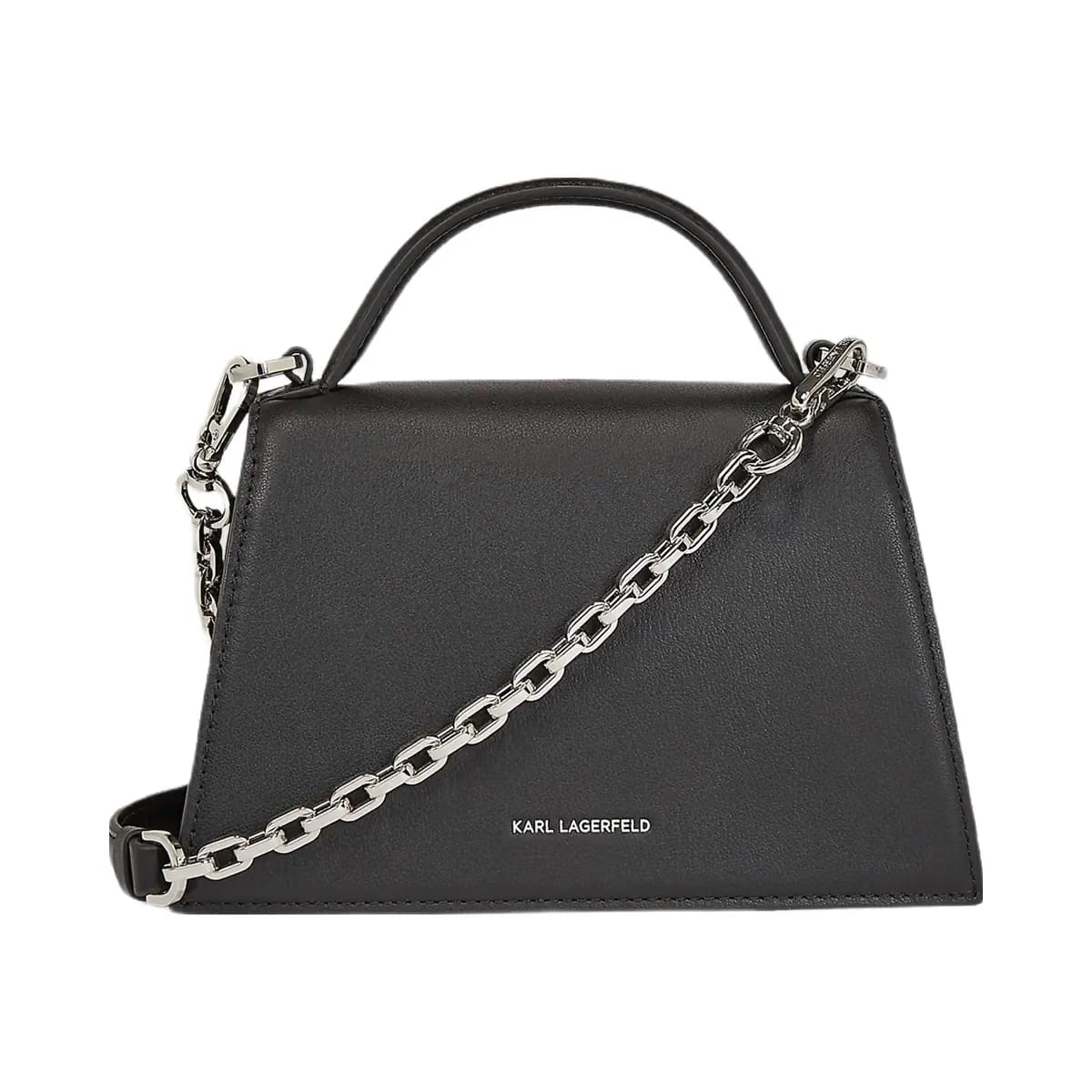 Karl Lagerfeld Signature Small Crossbody Bag Black Nickel