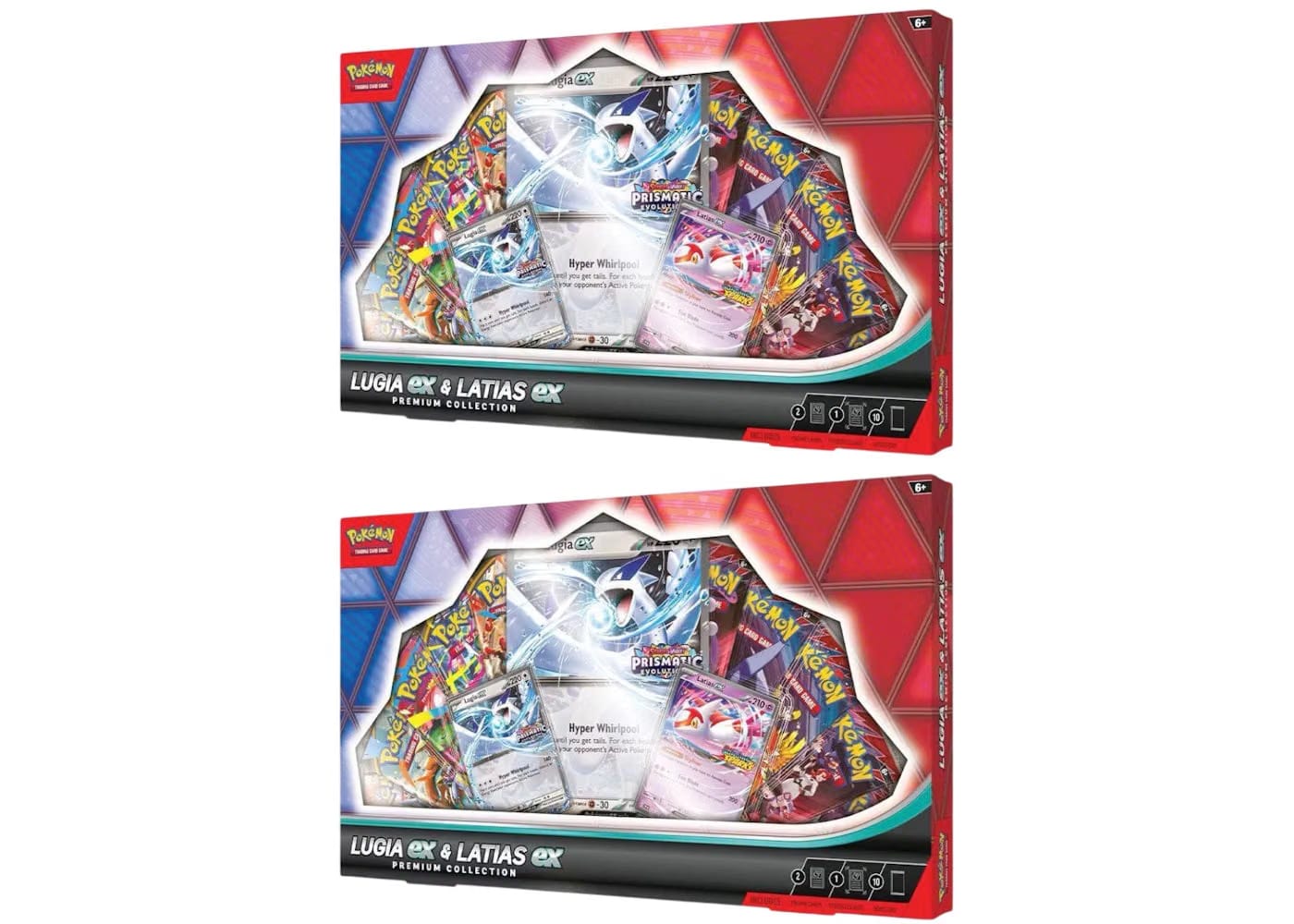 2025 Pokemon Prismatic Evolution Lugia Ex & Latias Ex Premium Collection Box 2X Lot