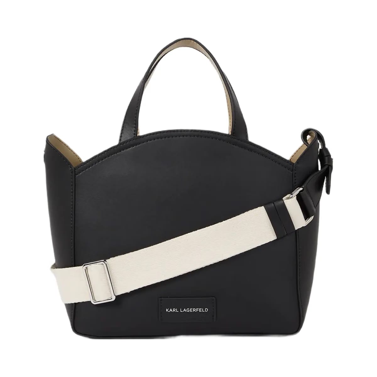 Karl Lagerfeld Circle Perforated Small Tote Bag Black
