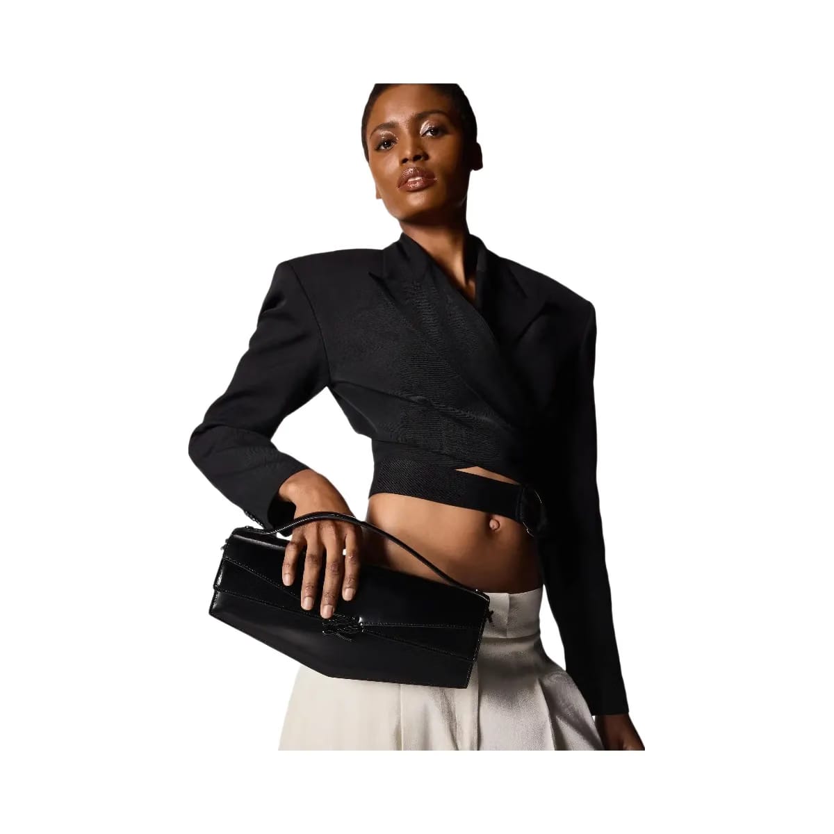 Karl Lagerfeld Kl Studio Autograph Shoulder Bag Black Nickel