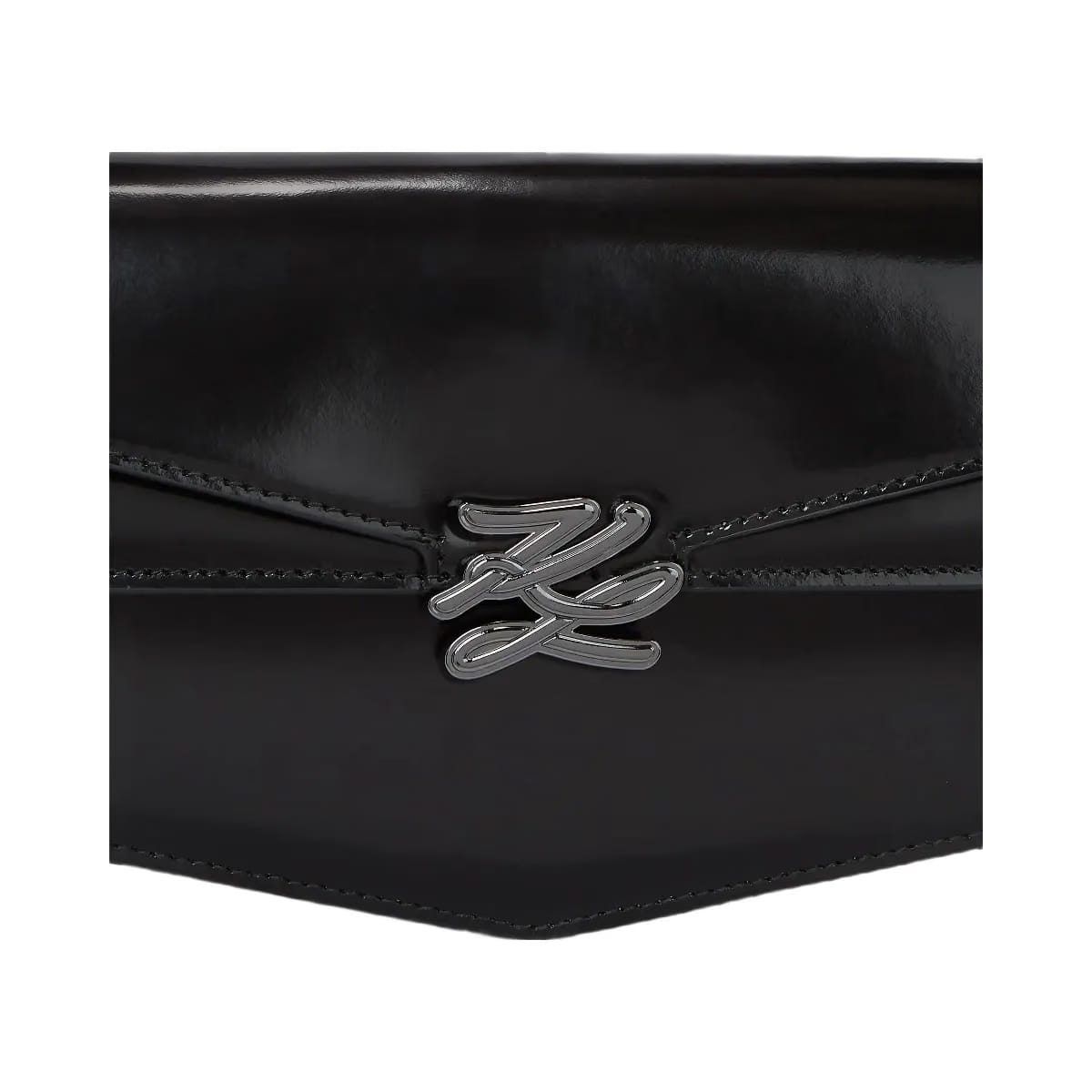 Karl Lagerfeld Kl Studio Autograph Shoulder Bag Black Nickel