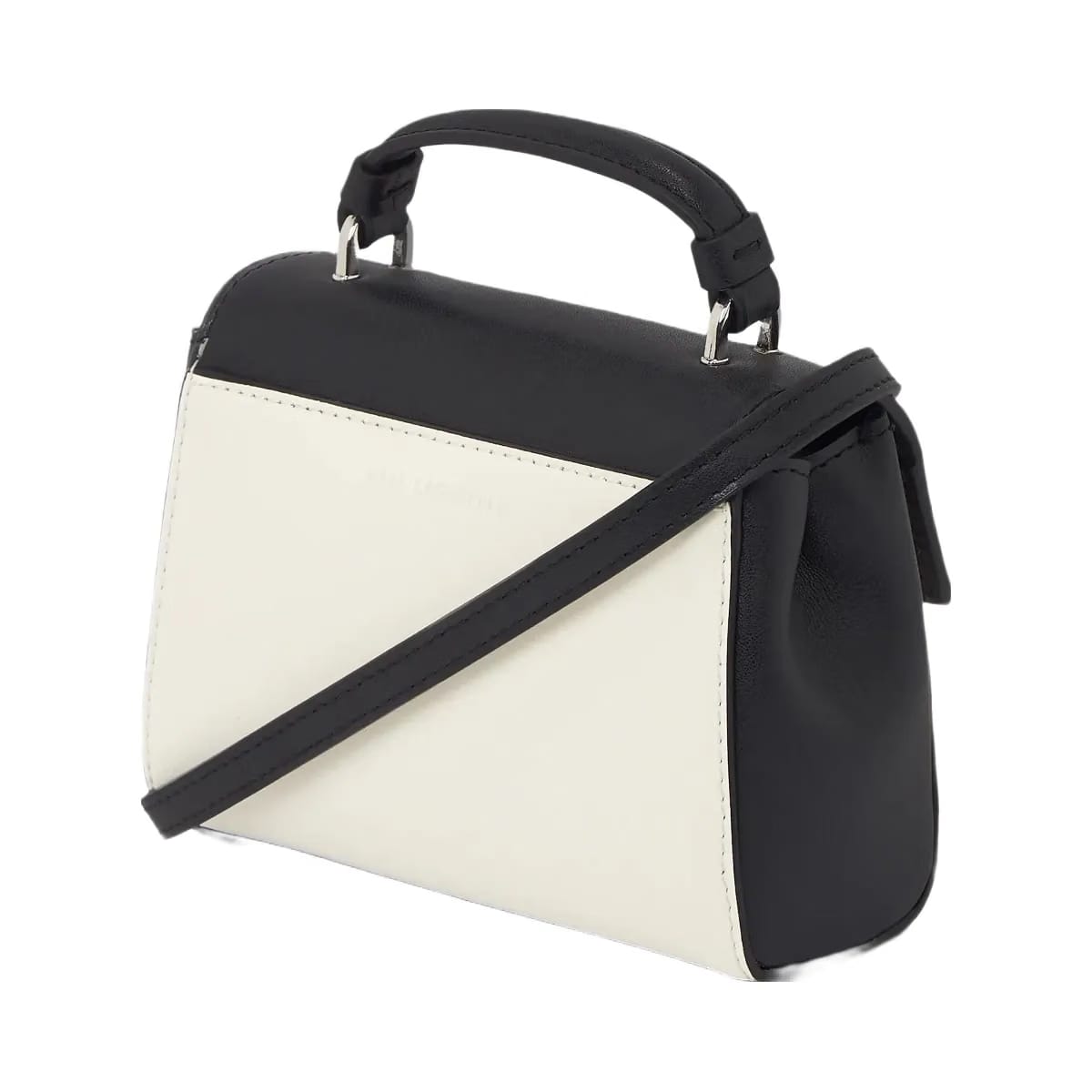 Karl Lagerfeld Autograph Nano Color-Block Bag Black White