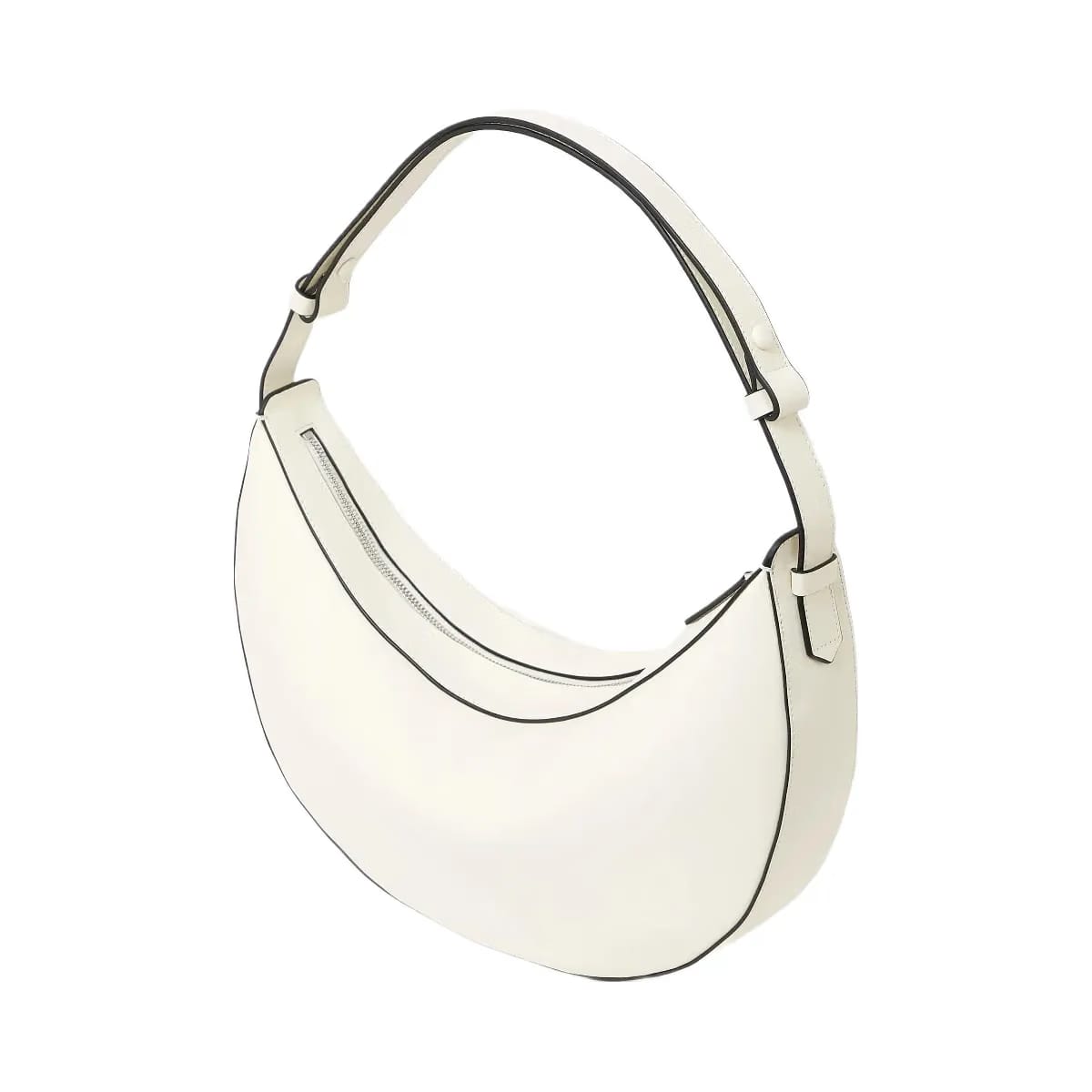 Karl Lagerfeld Autograph Oversized Moon Bag Off White
