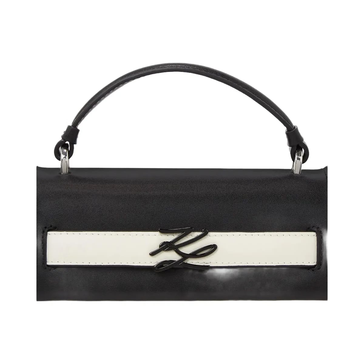 Karl Lagerfeld Autograph Color-Block Bag Black White