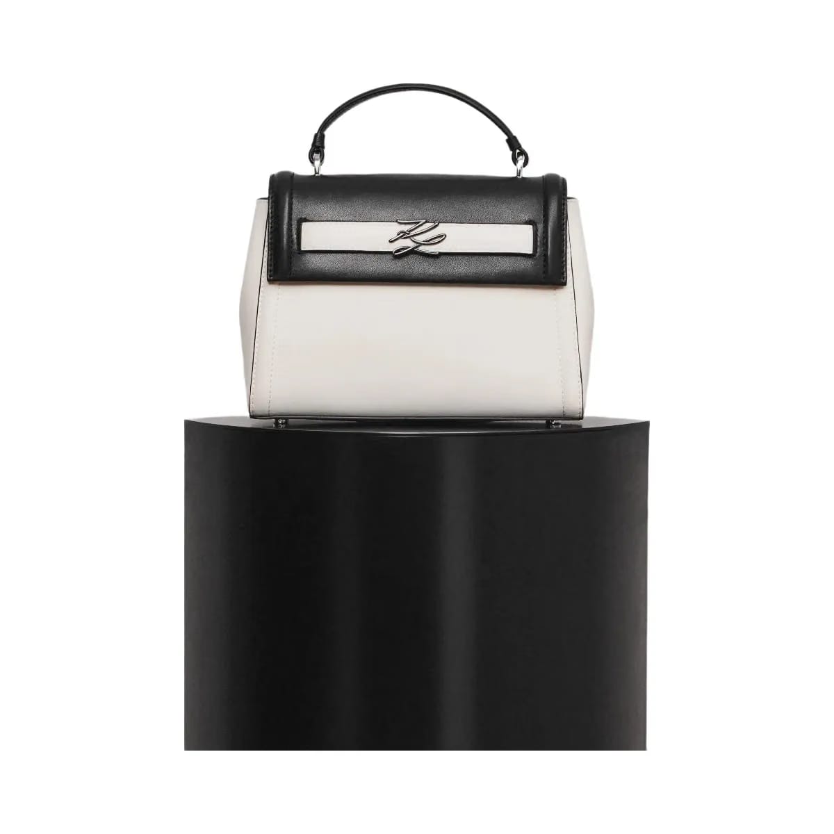 Karl Lagerfeld Autograph Color-Block Bag Black White