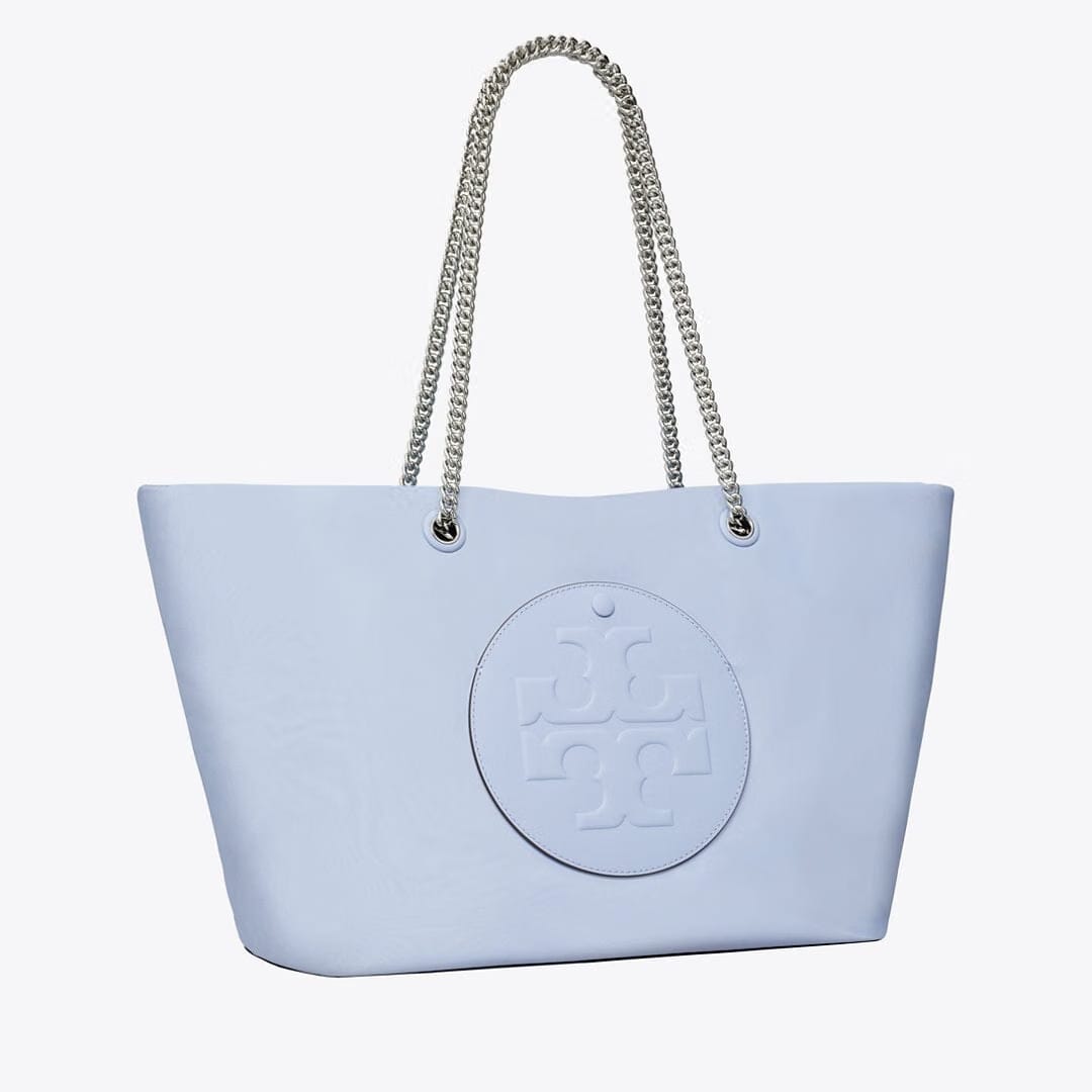Tory Burch Ella Chain Zip Tote Blue Dawn