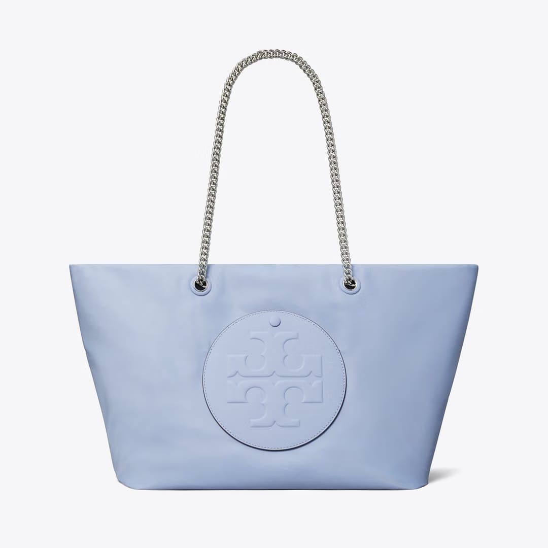 Tory Burch Ella Chain Zip Tote Blue Dawn