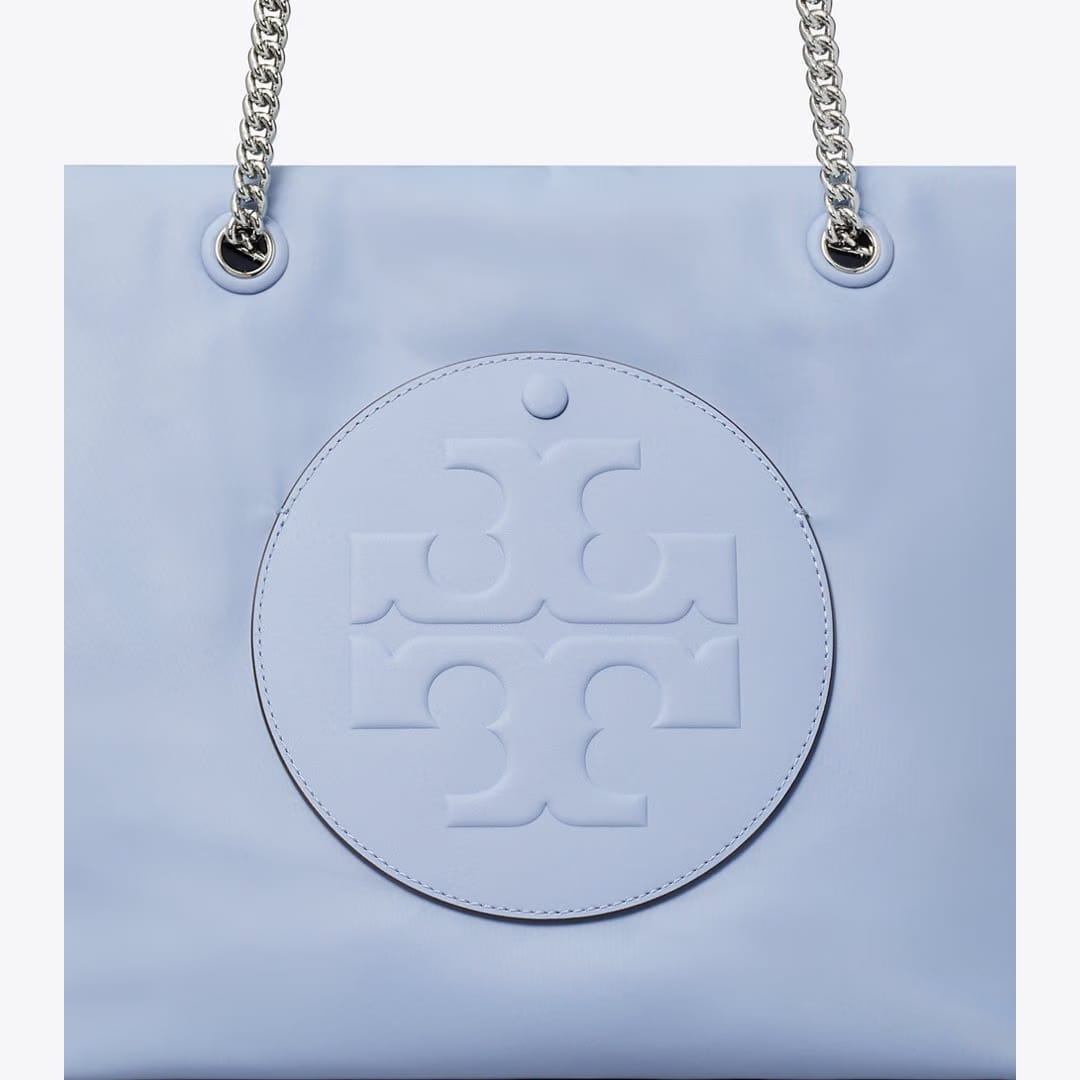 Tory Burch Ella Chain Zip Tote Blue Dawn