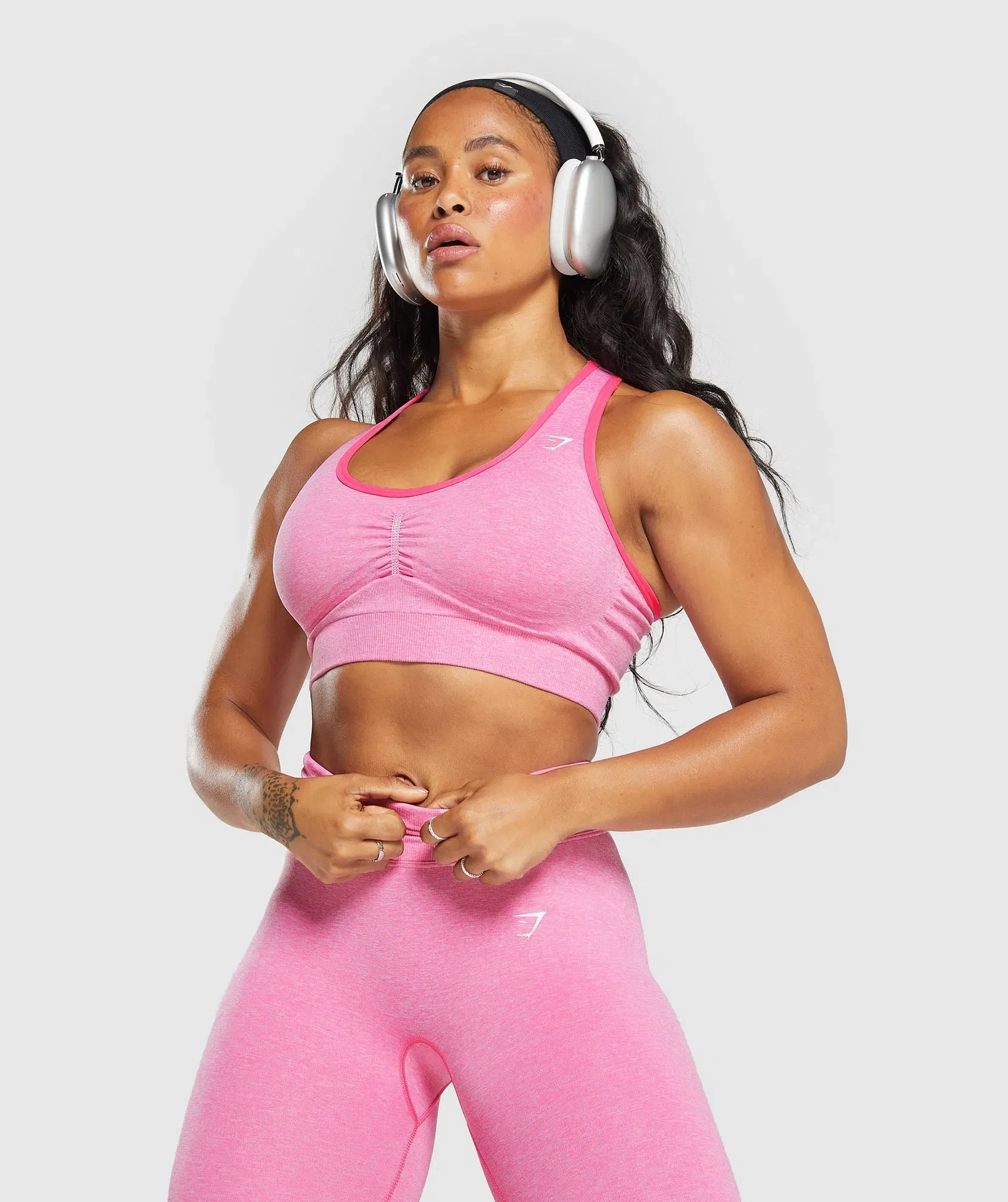 Women's Gymshark Lift Seamless Sports Bra Pink