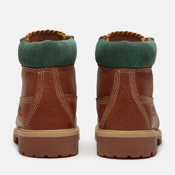 Youth Timberland Premium 6-Inch Waterproof Boot Rust Full-Grain