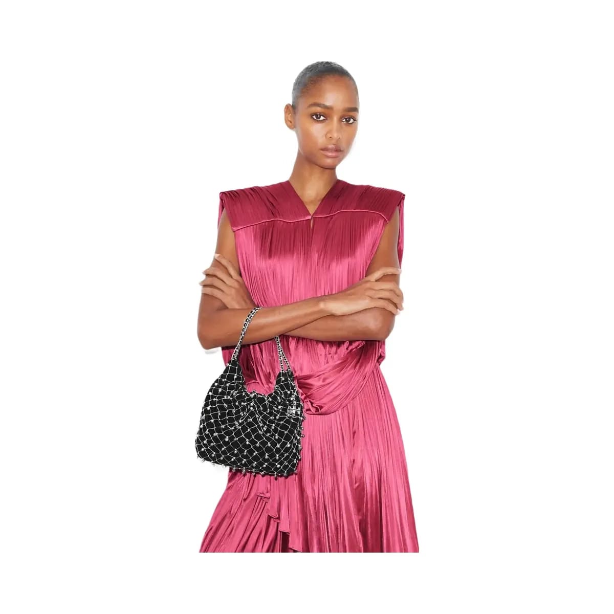 Tory Burch Mini Fleming Bell Hobo Bag Black