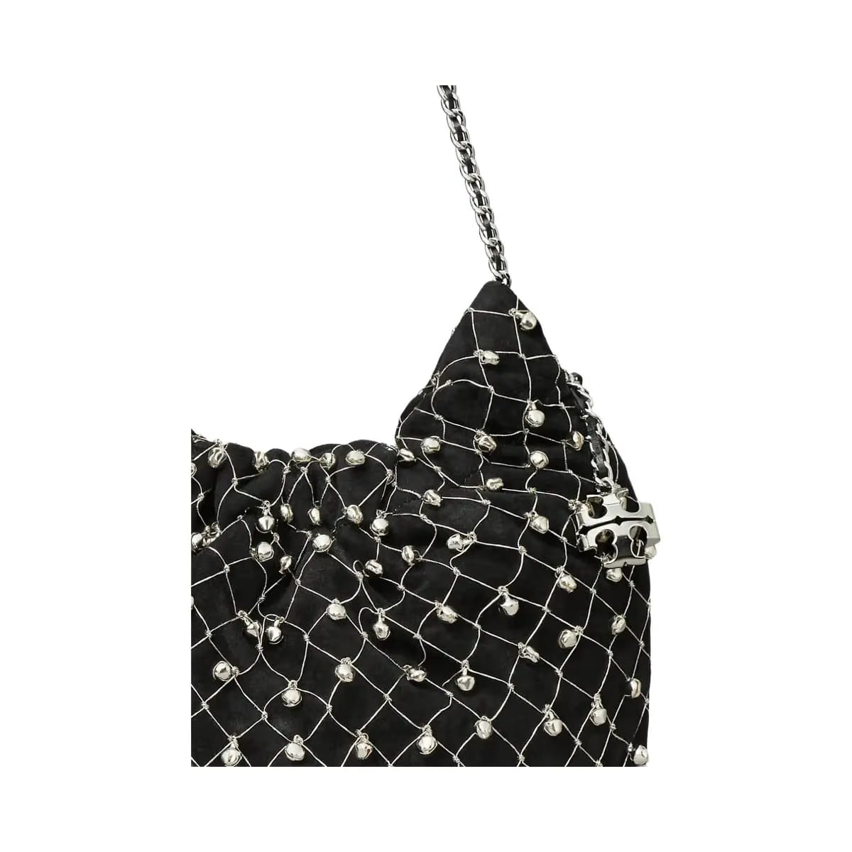Tory Burch Mini Fleming Bell Hobo Bag Black