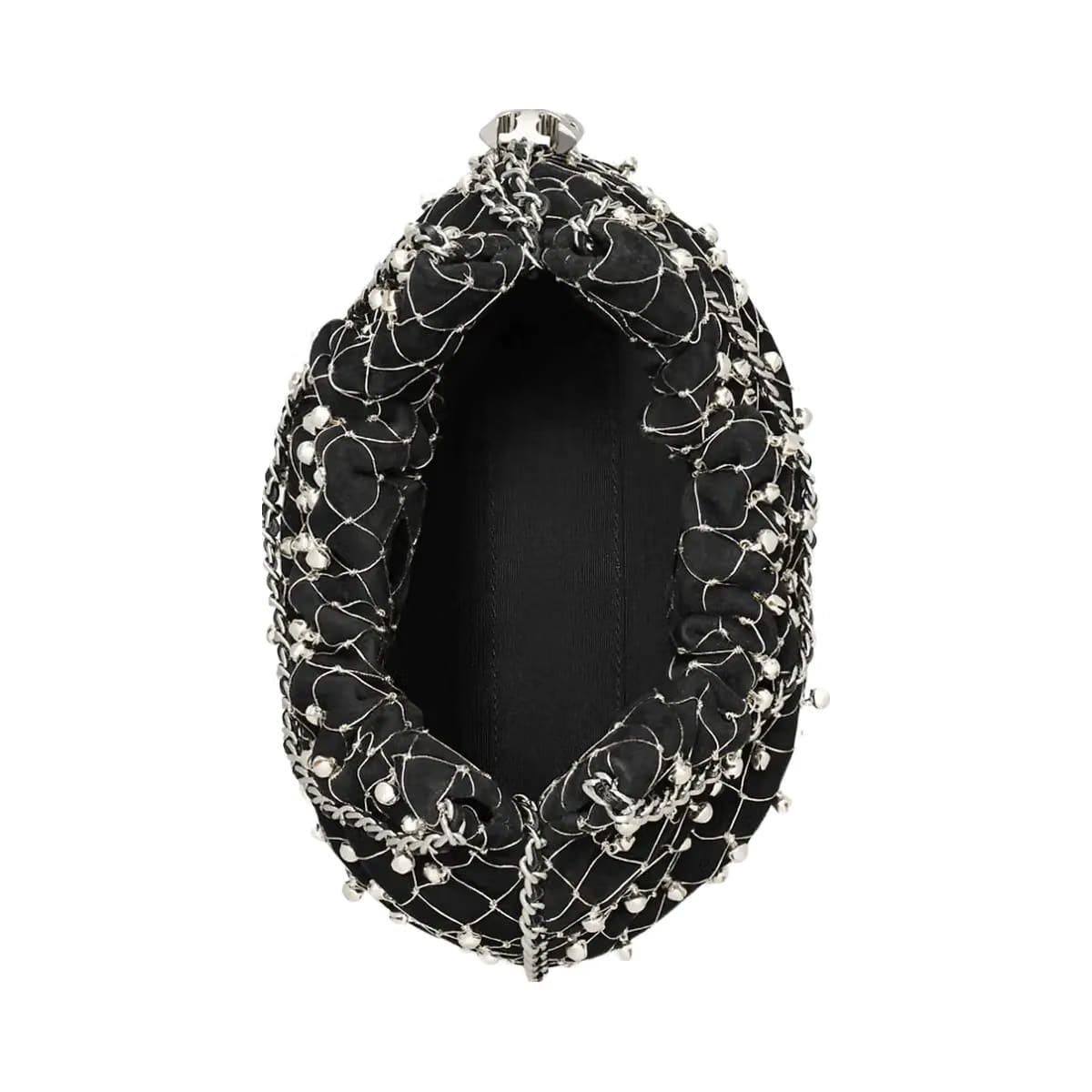 Tory Burch Mini Fleming Bell Hobo Bag Black