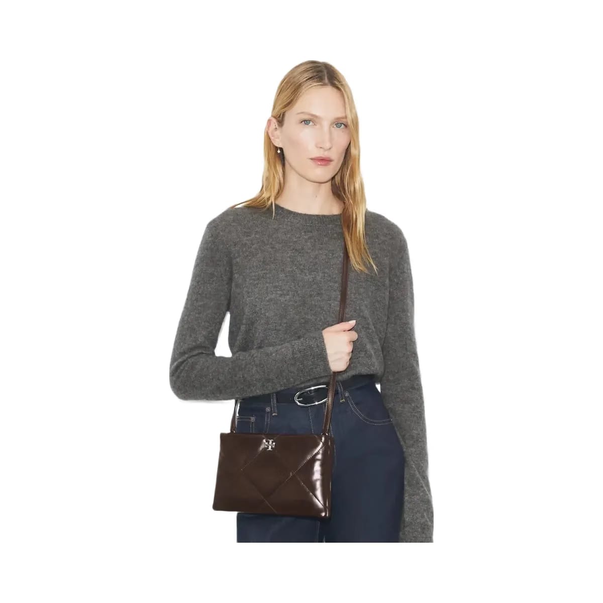 Tory Burch Kira Diamond Quilt Crossbody Bag Cocoa