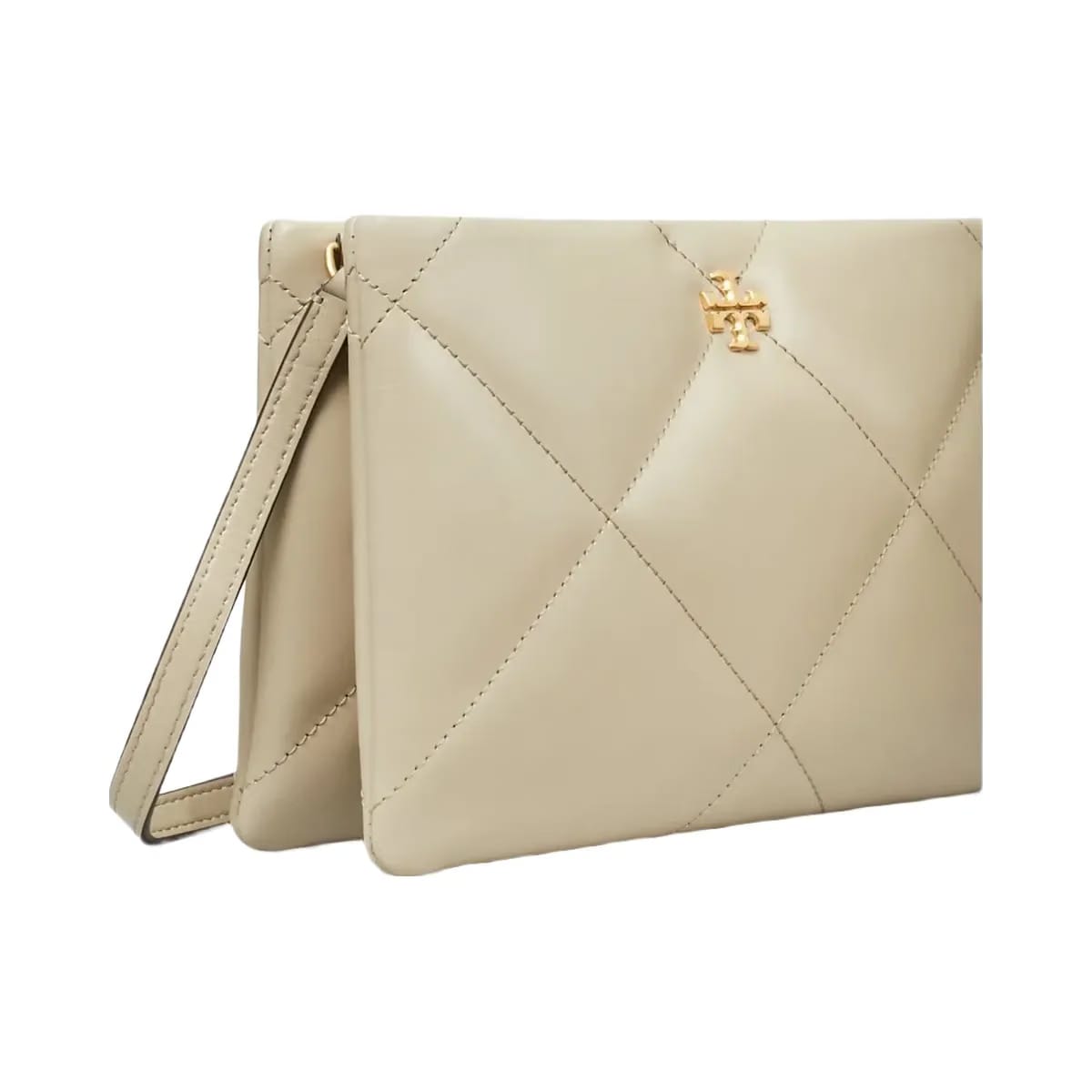 Tory Burch Kira Diamond Quilt Crossbody Bag Light Stone