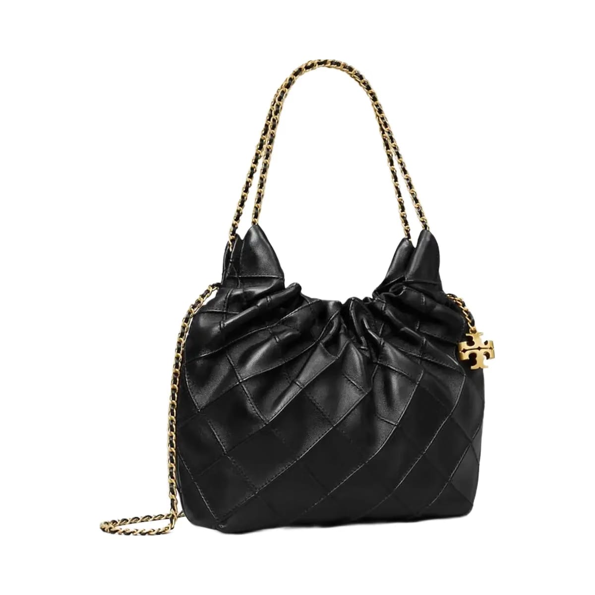 Tory Burch Mini Fleming Soft Hobo Bag Black