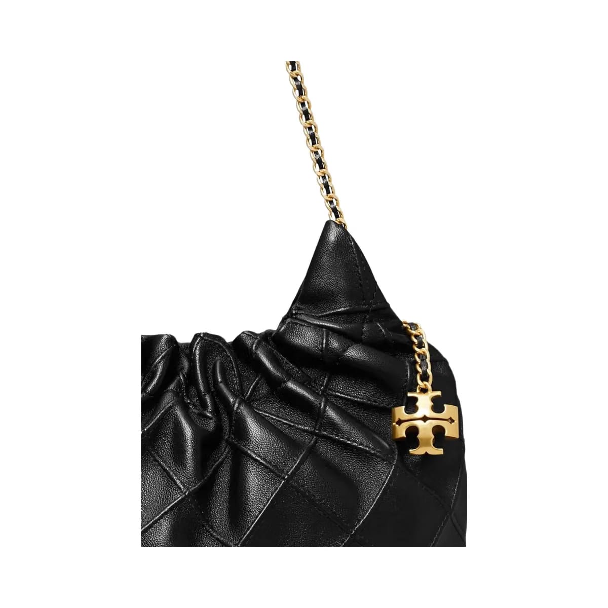 Tory Burch Mini Fleming Soft Hobo Bag Black