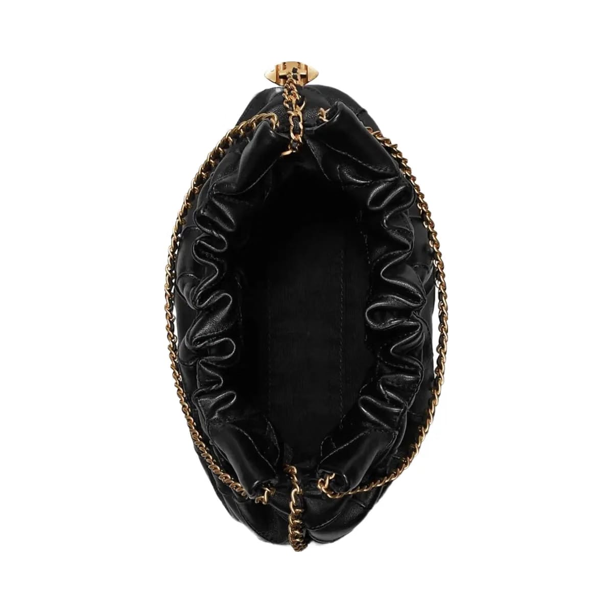 Tory Burch Mini Fleming Soft Hobo Bag Black