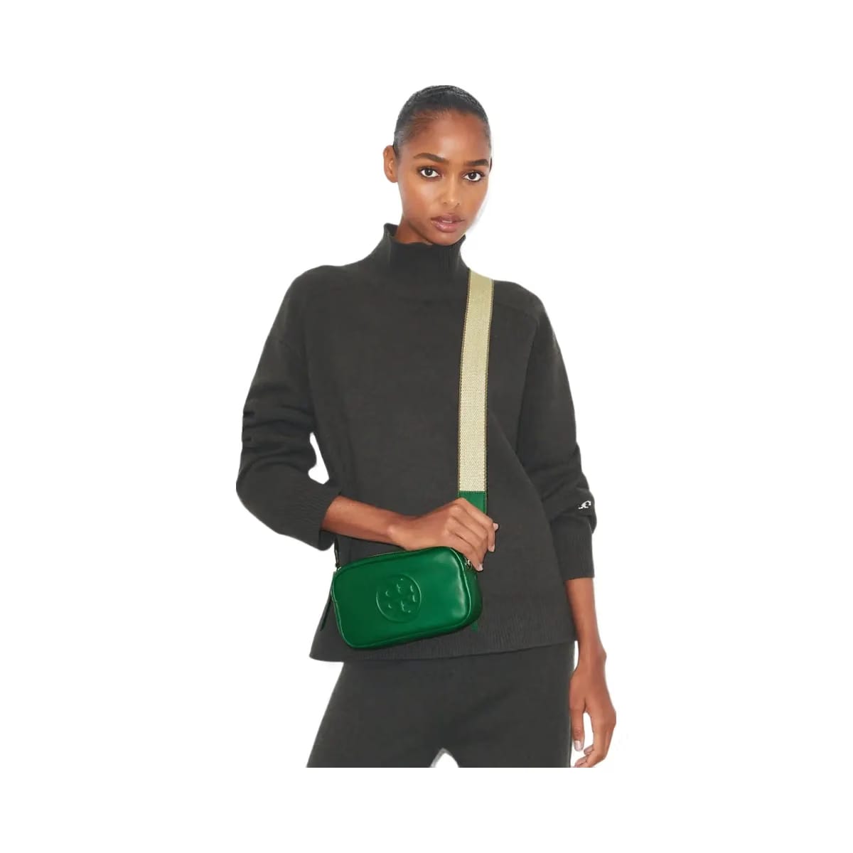 Tory Burch Mini Miller Soft Crossbody Bag Dark Kale