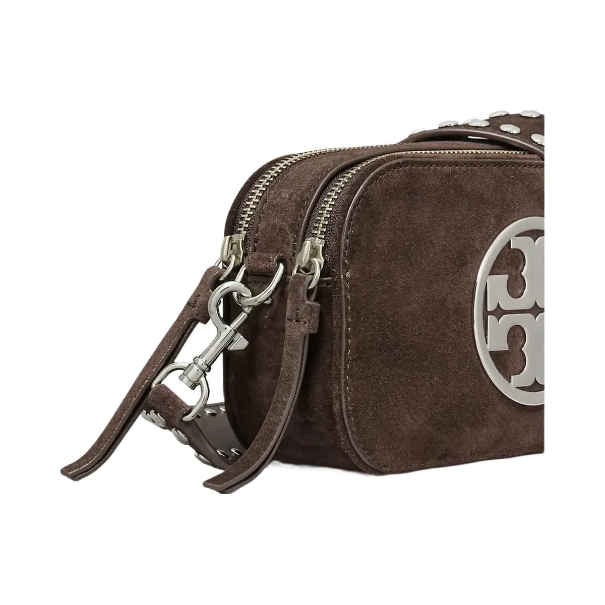 Tory Burch Mini Miller Suede Crossbody Bag Shadow Oak