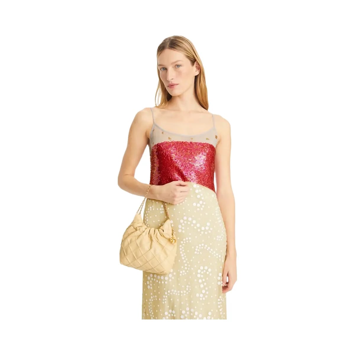 Tory Burch Mini Fleming Soft Hobo Bag Vanilla Soft Serve