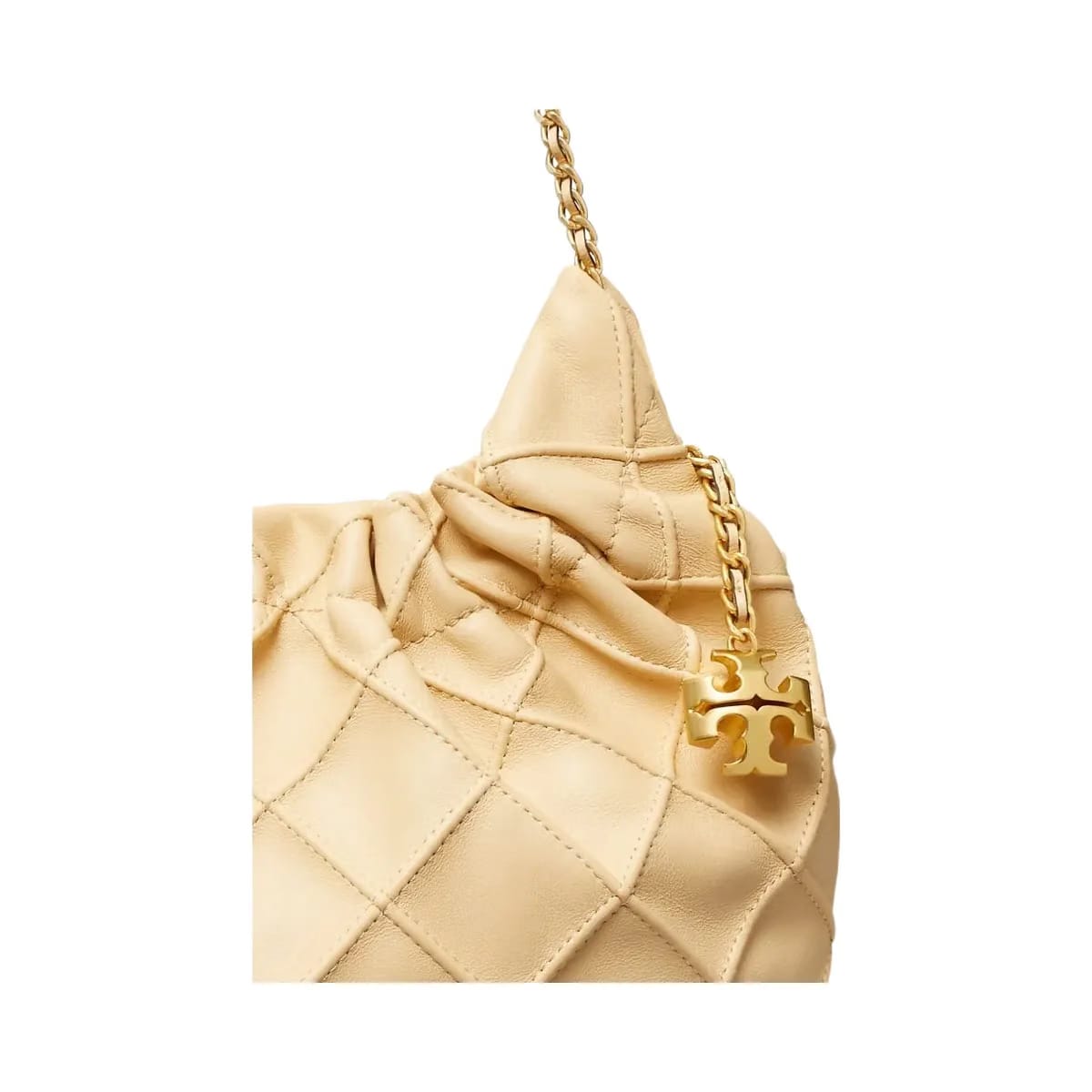 Tory Burch Mini Fleming Soft Hobo Bag Vanilla Soft Serve