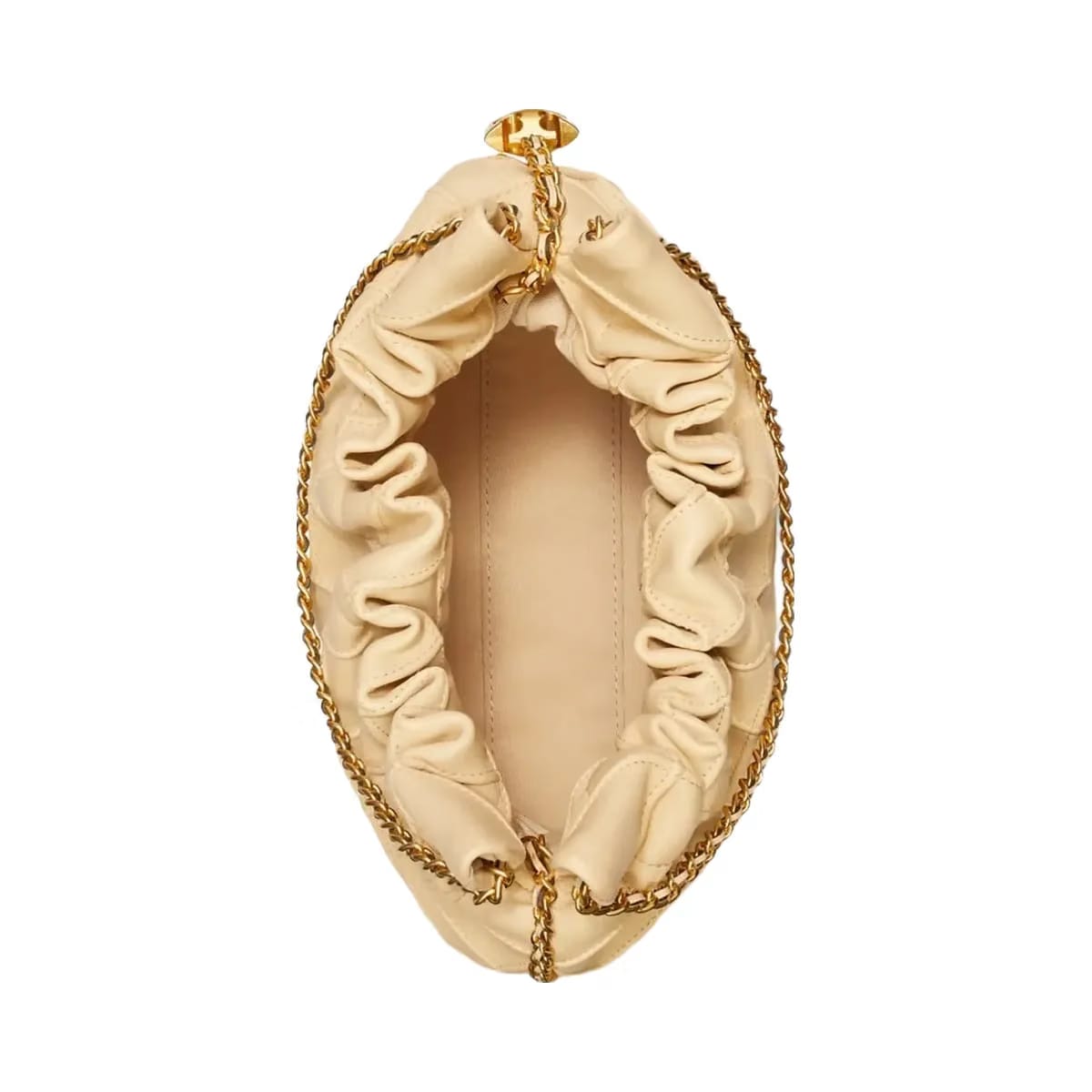 Tory Burch Mini Fleming Soft Hobo Bag Vanilla Soft Serve