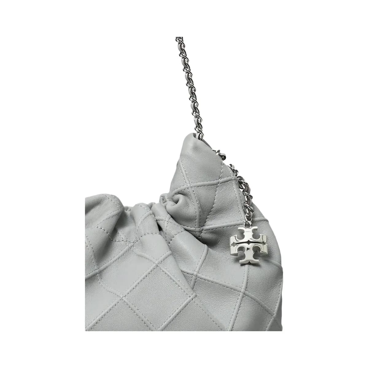 Tory Burch Mini Fleming Soft Hobo Bag Gray