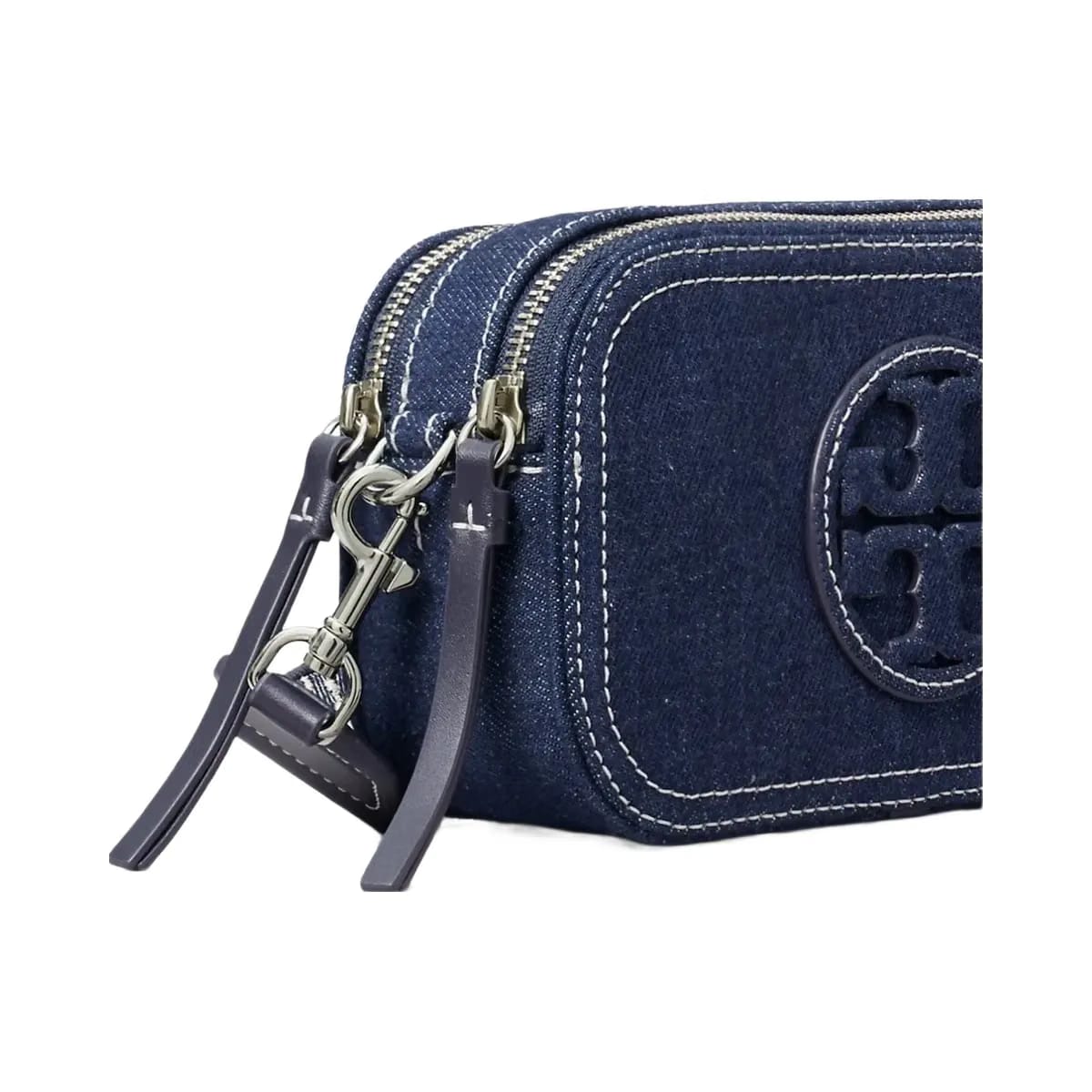 Tory Burch Mini Miller Denim Crossbody Bag Royal Navy