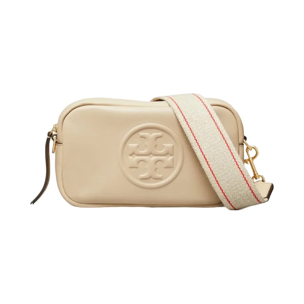 Tory Burch Mini Miller Soft Crossbody Bag Light Stone
