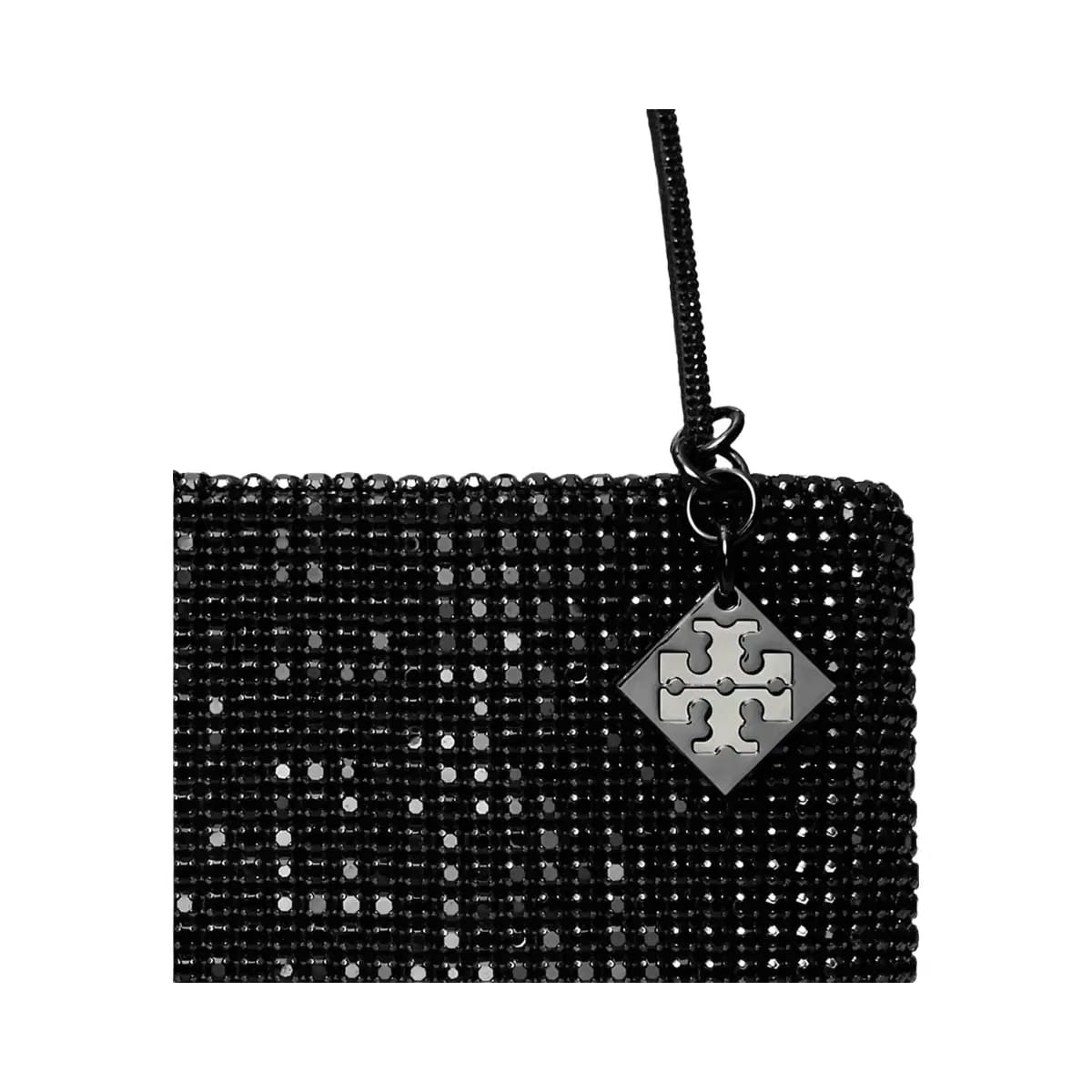 Tory Burch Night Owl Crystal-Embellished Mini Tote Black