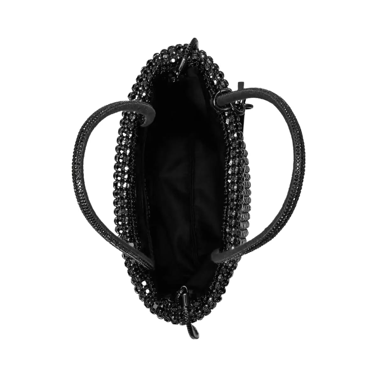 Tory Burch Night Owl Crystal-Embellished Mini Tote Black