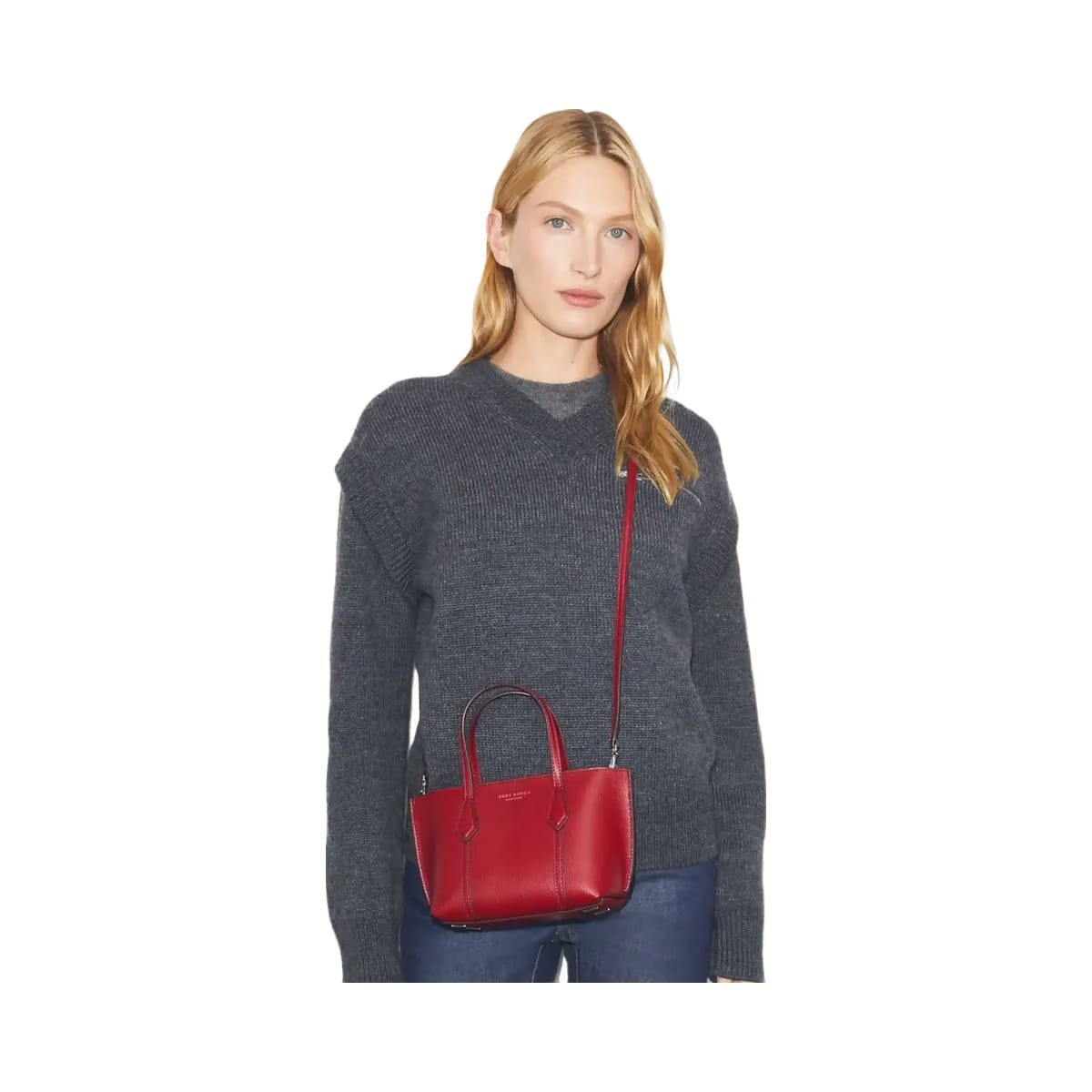 Tory Burch Mini Perry Tote Bartlett Red