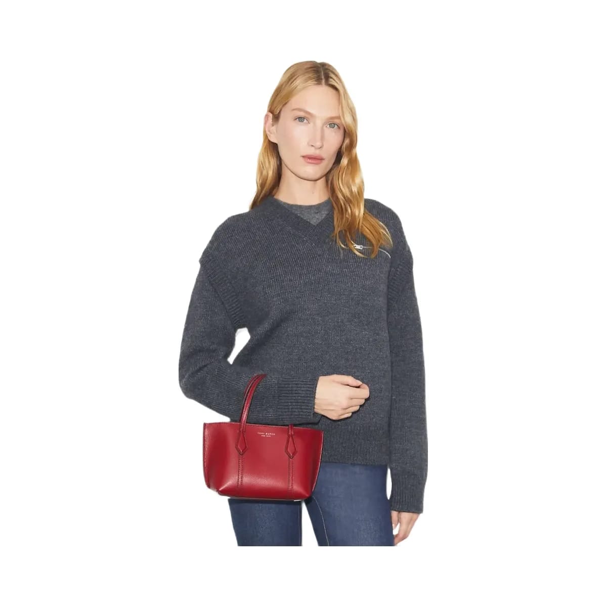 Tory Burch Mini Perry Tote Bartlett Red