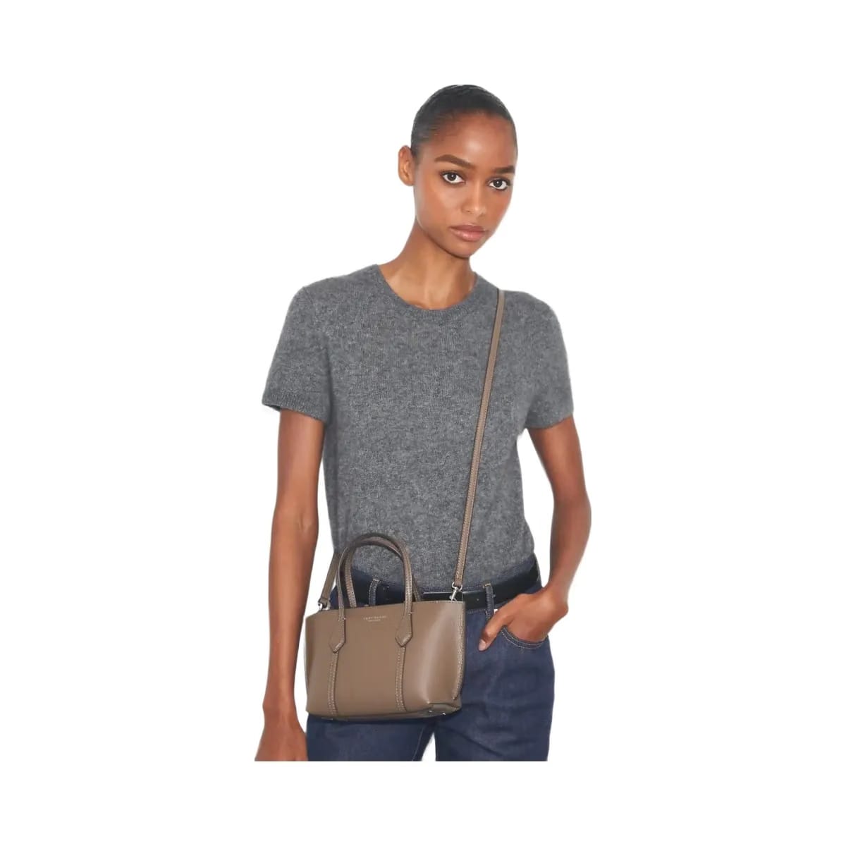 Tory Burch Mini Perry Tote Wild Mushroom