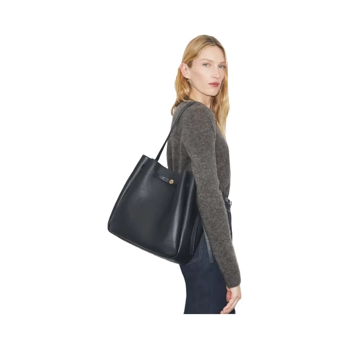 Tory Burch Large Romy Bucket Bag Black