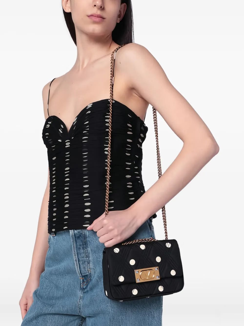 Quiltie 67 polka-dot cross body bag