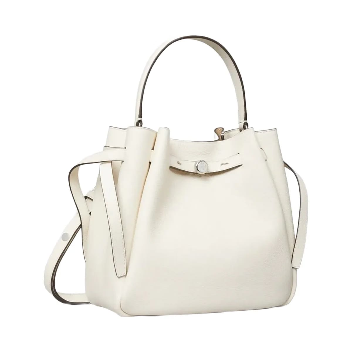 Tory Burch Romy Bucket Bag Light Cream