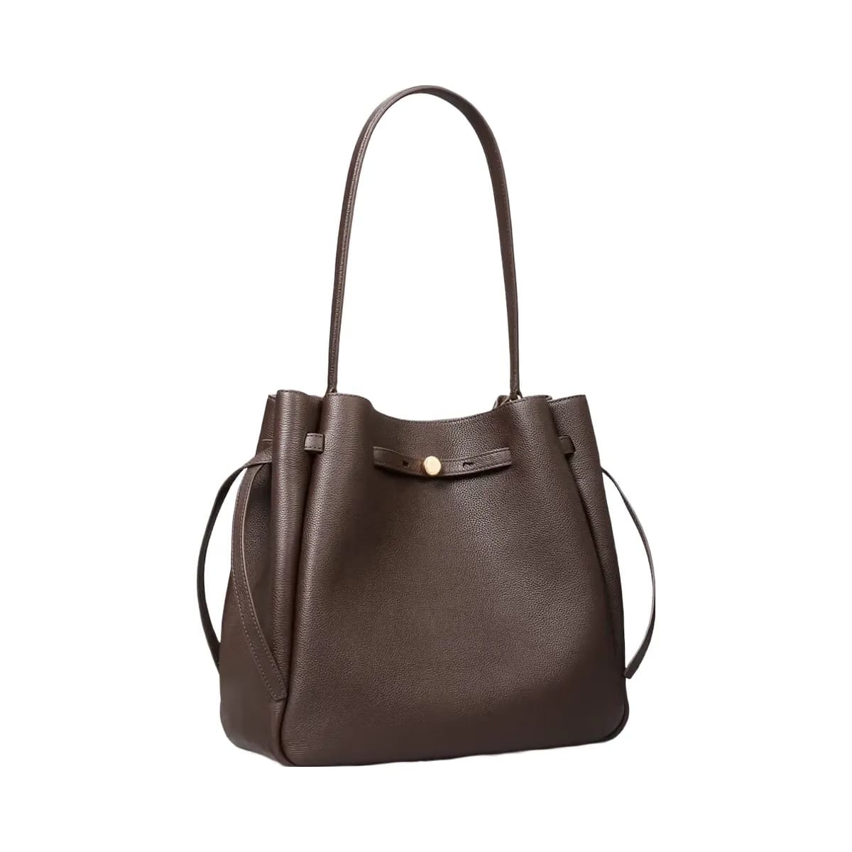 Tory Burch Large Romy Bucket Bag Deep Brown