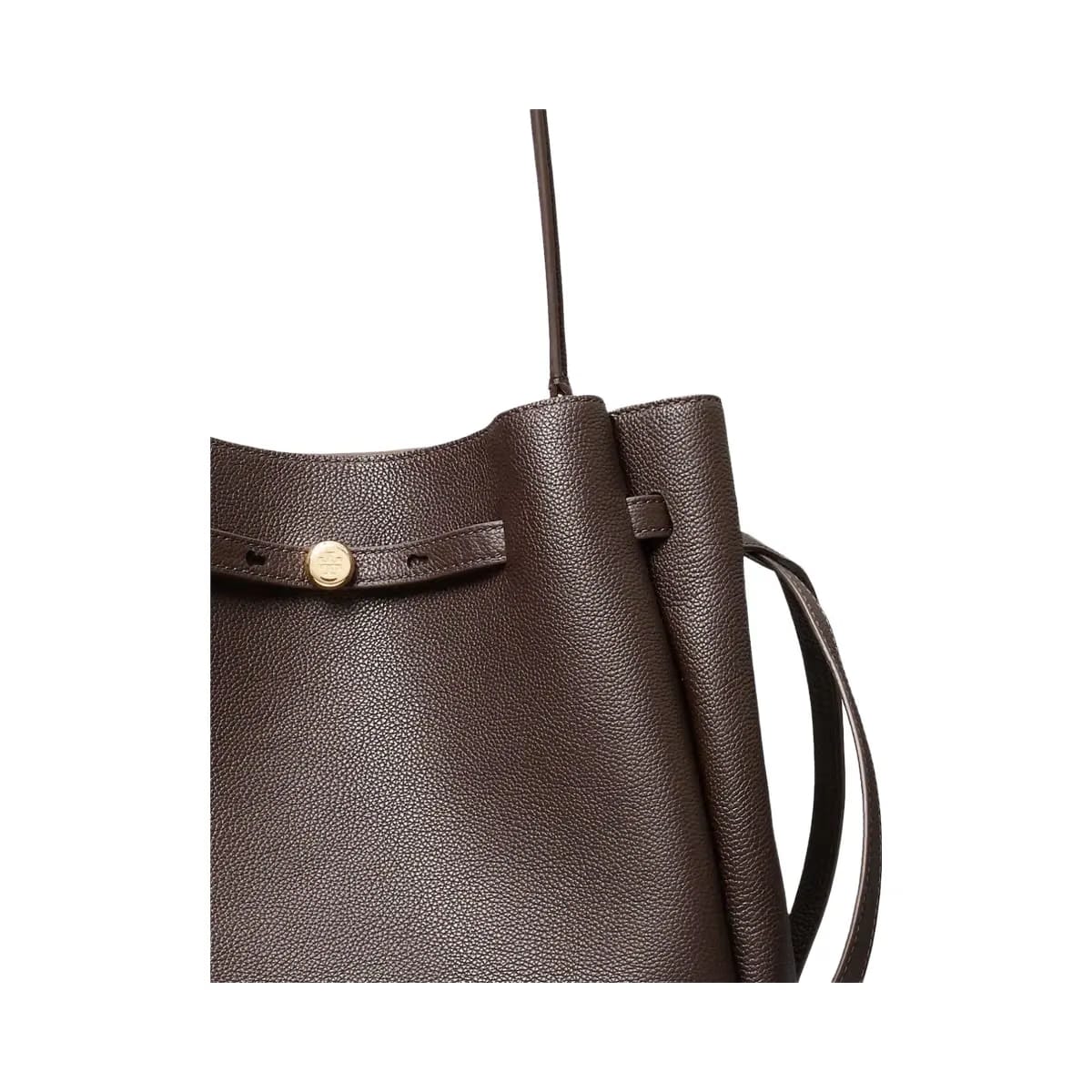 Tory Burch Large Romy Bucket Bag Deep Brown