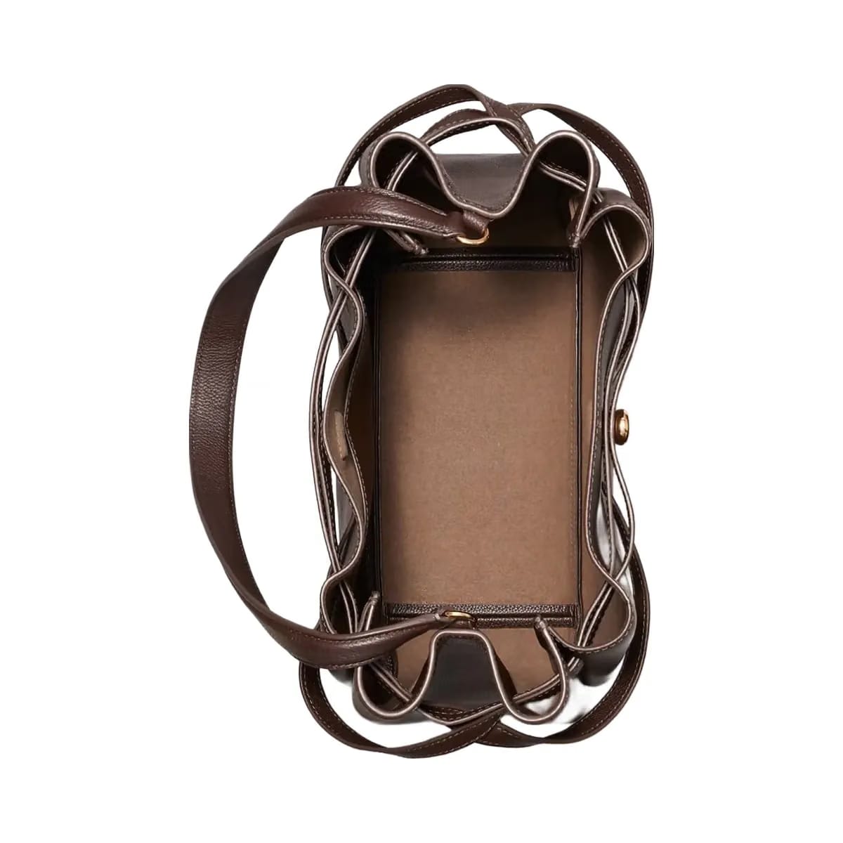 Tory Burch Large Romy Bucket Bag Deep Brown