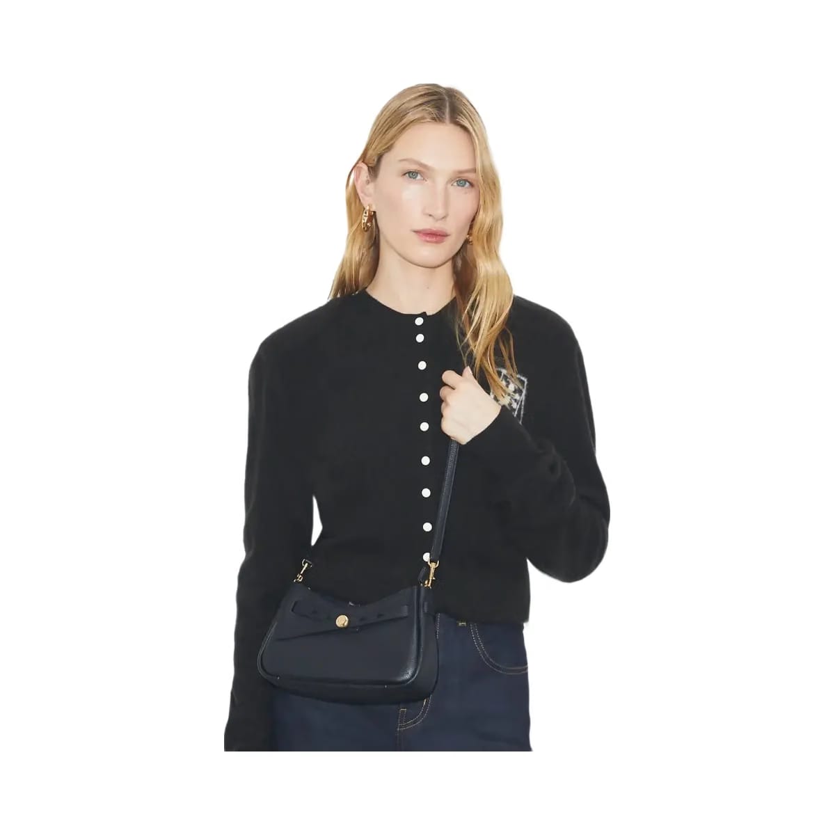 Tory Burch Romy Zip Top Crossbody Black