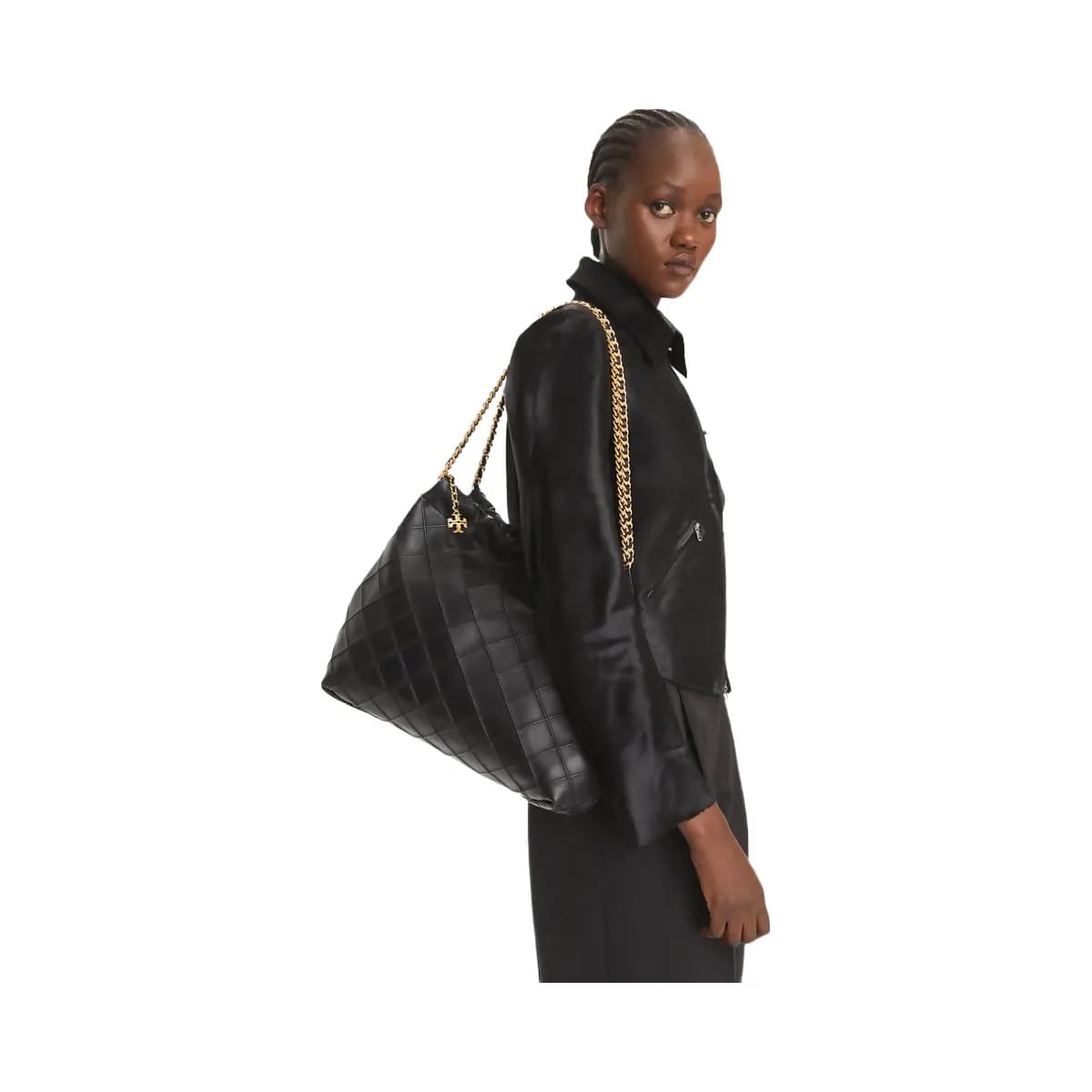 Tory Burch Fleming Soft Hobo Bag Black