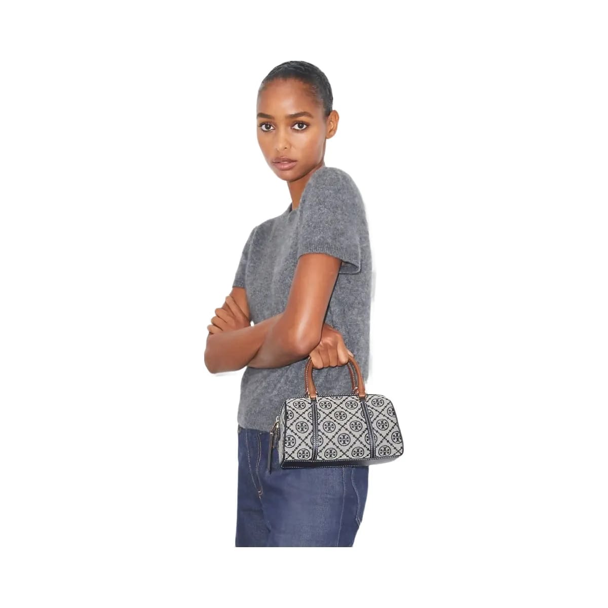 Tory Burch T Monogram Petite Barrel Bag Tory Navy