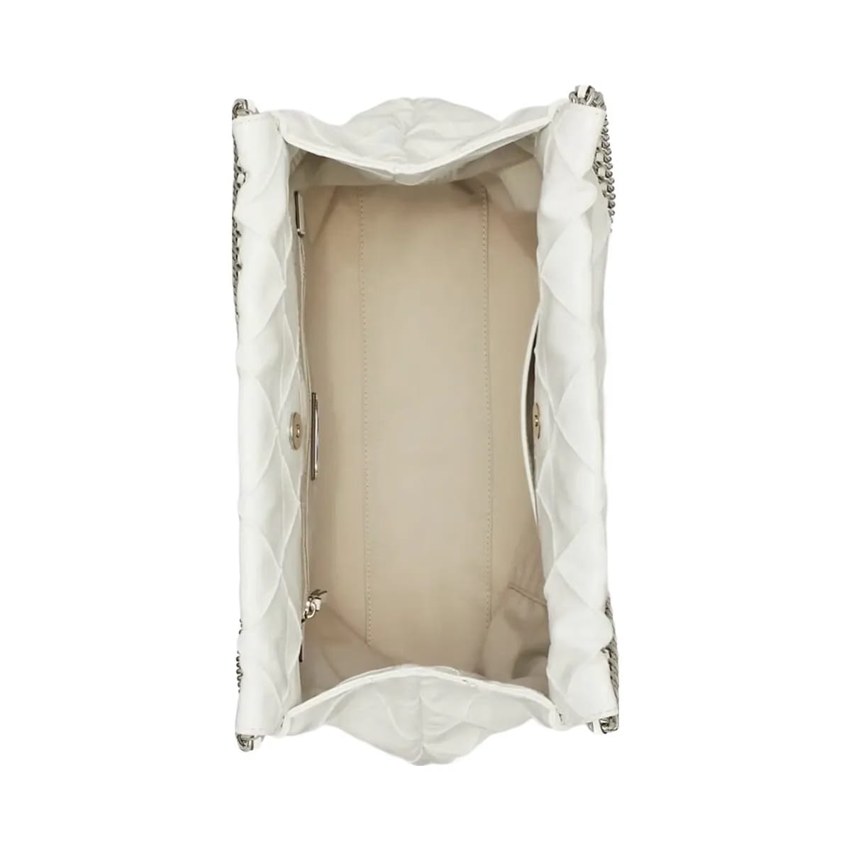 Tory Burch Fleming Soft Distressed Hobo Bag Blanc