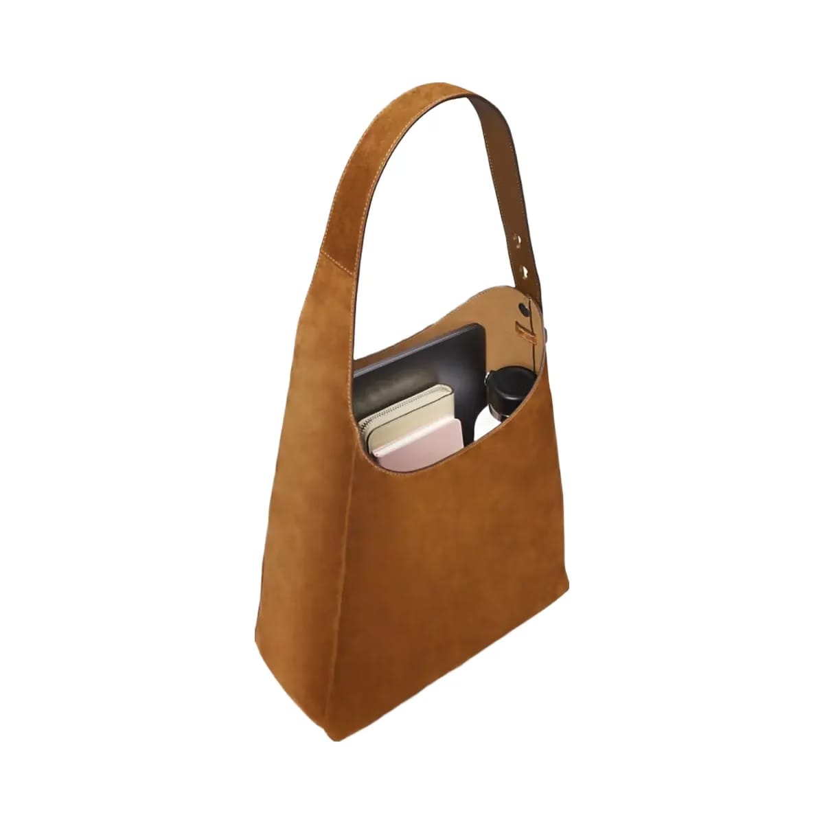 Tory Burch Romy Suede Hobo Bag Caramel