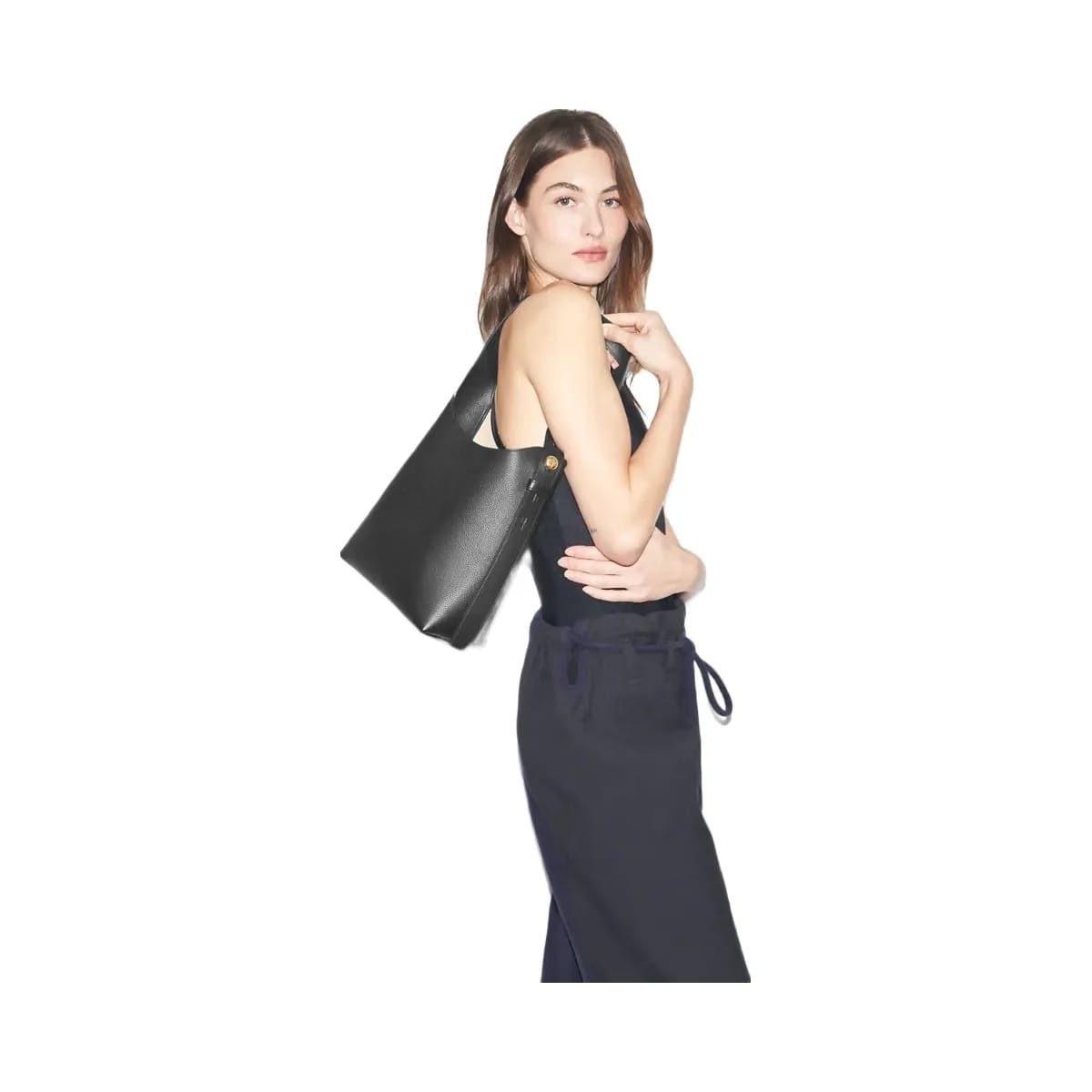 Tory Burch Small Romy Hobo Bag Black