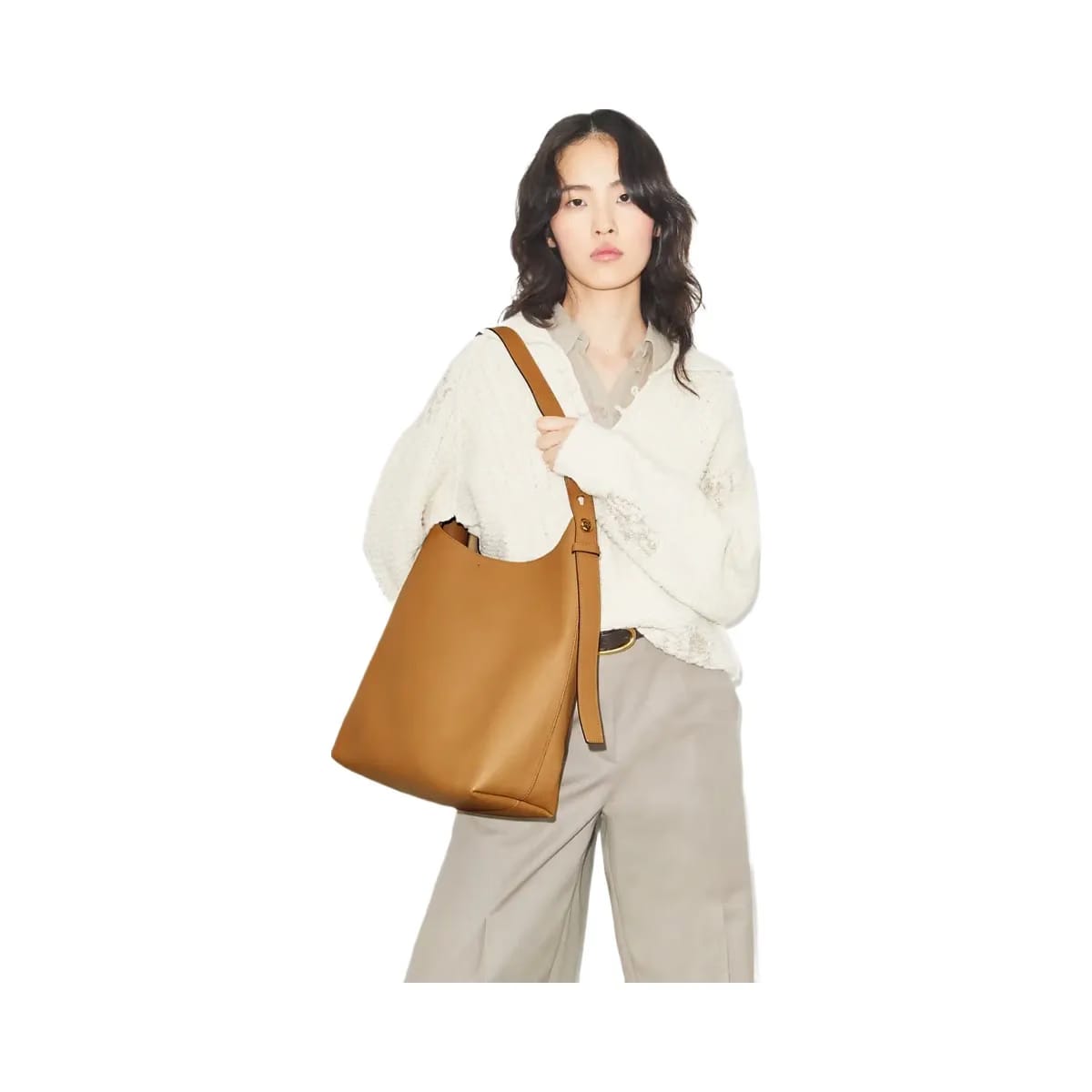 Tory Burch Small Romy Hobo Bag Tiramisu