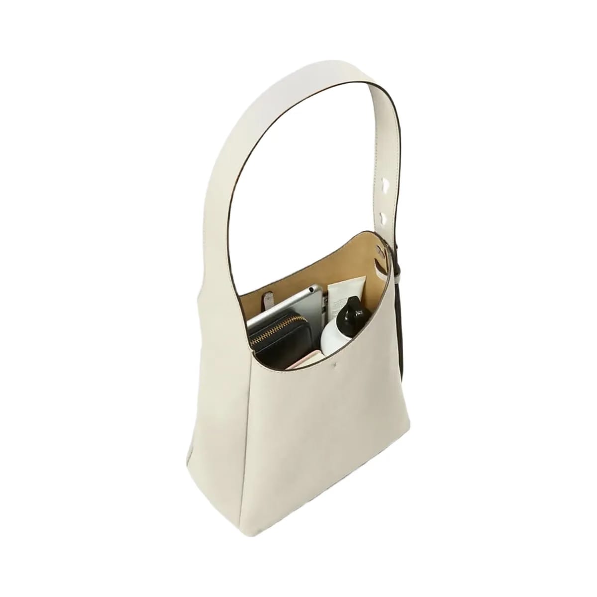 Tory Burch Small Romy Hobo Bag Light Cream